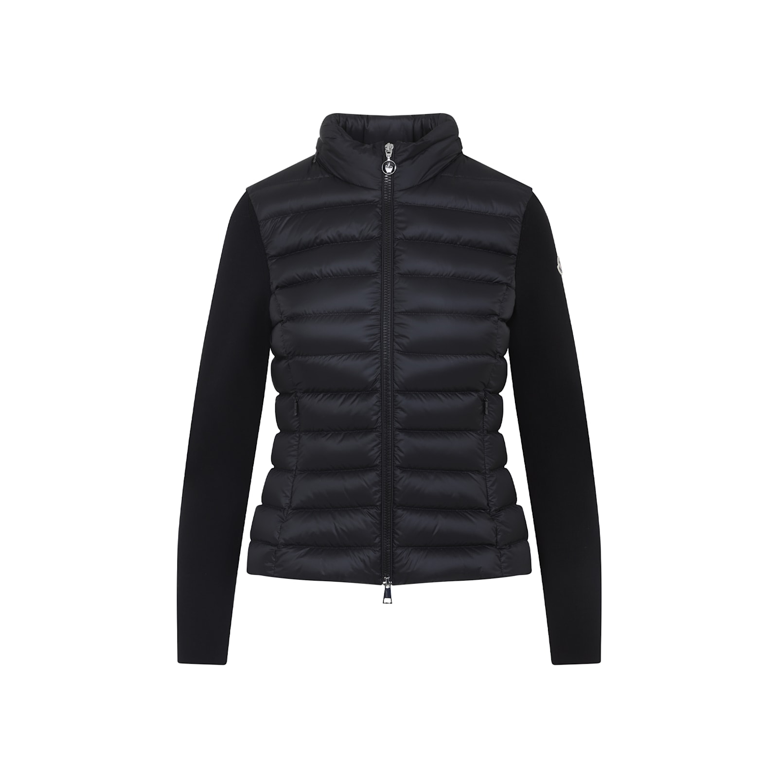 Moncler Quilted Zip-up Cardigan In Black