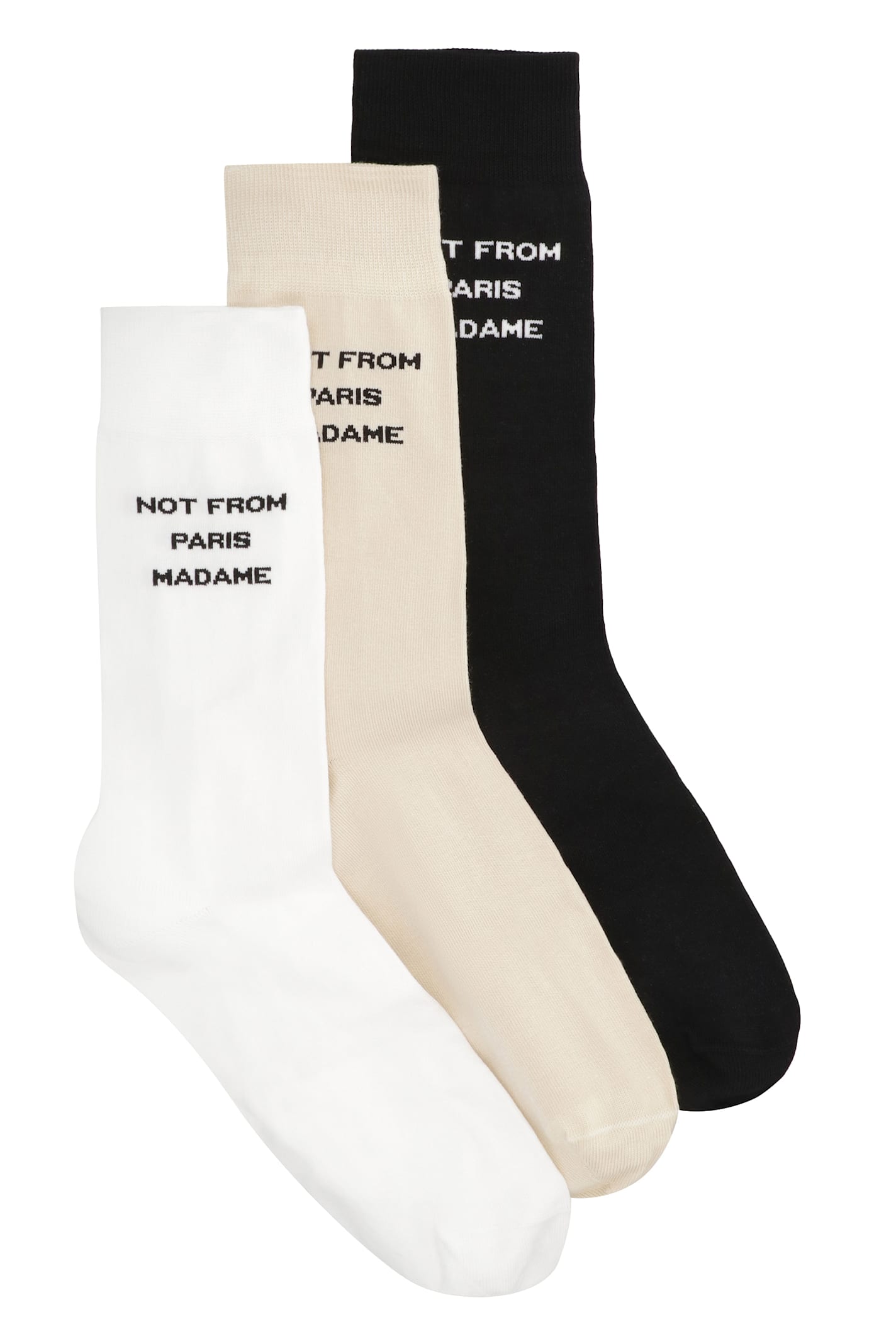 Slogan Set Of Three Socks