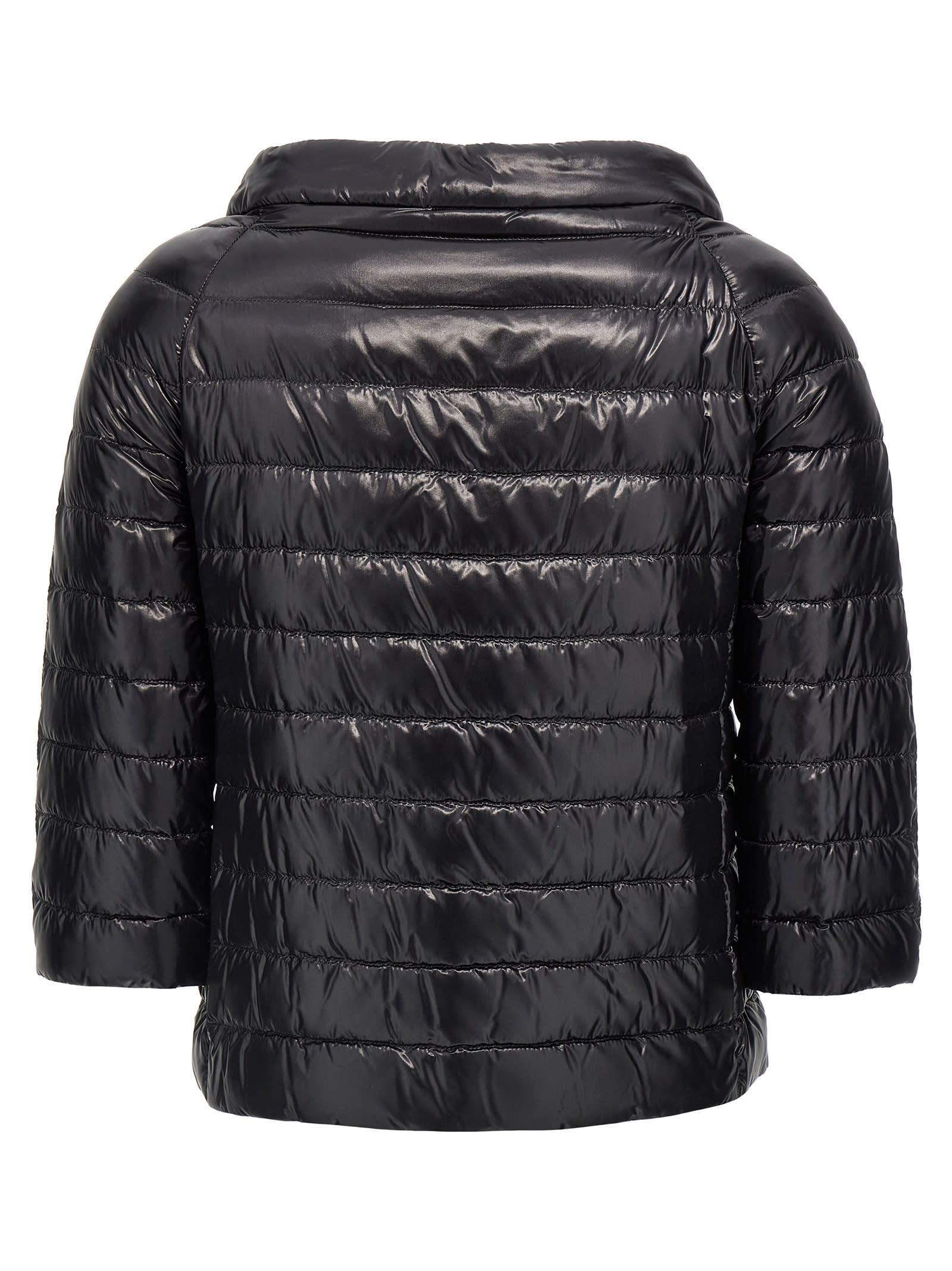 Herno Reversible Hood In Nero/grigio