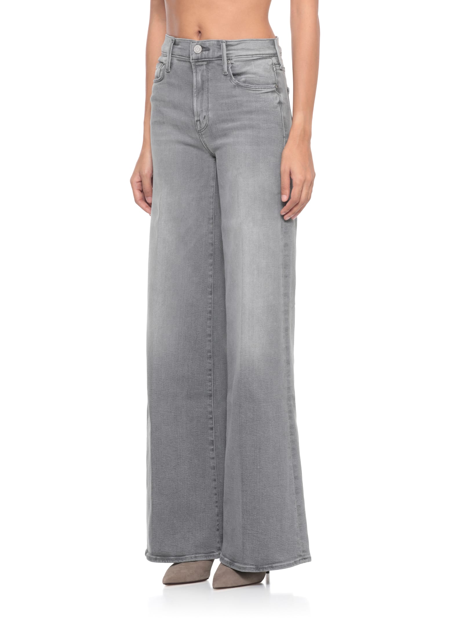 Mother Wide Leg Trousers Five Pocket Style In Multi