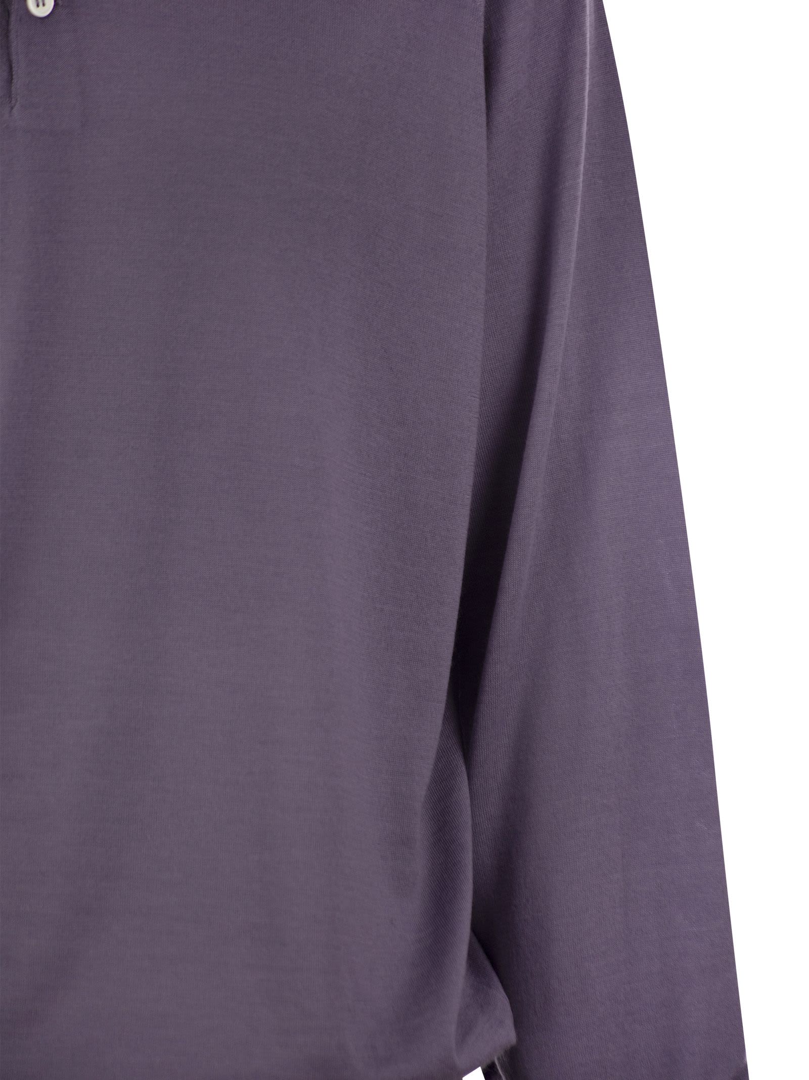 Shop Brunello Cucinelli Polo Style Sweater In Purple