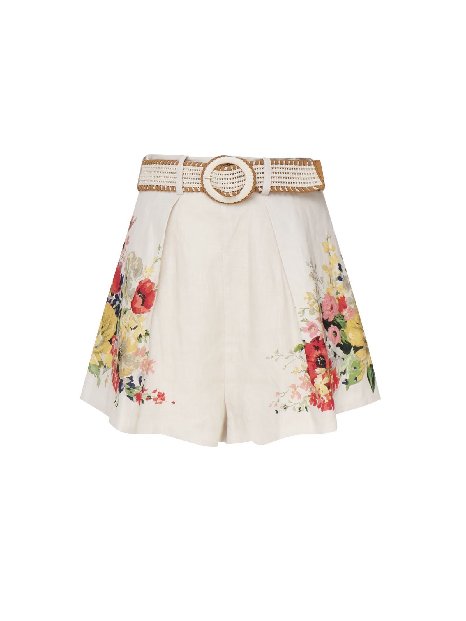 Shop Zimmermann Alight Tuck Shorts In White