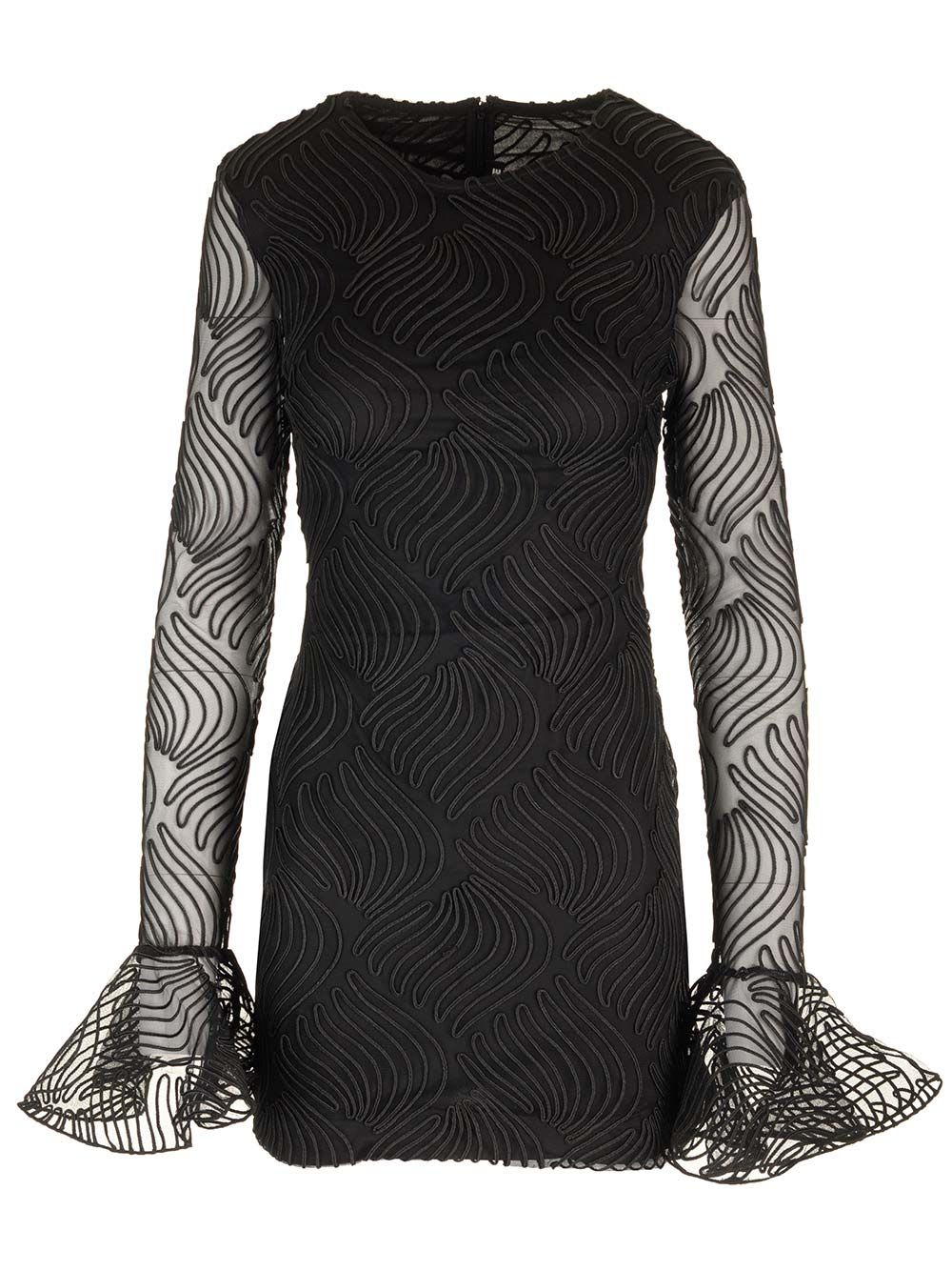 Shop Rotate Birger Christensen Mini Dress In Black