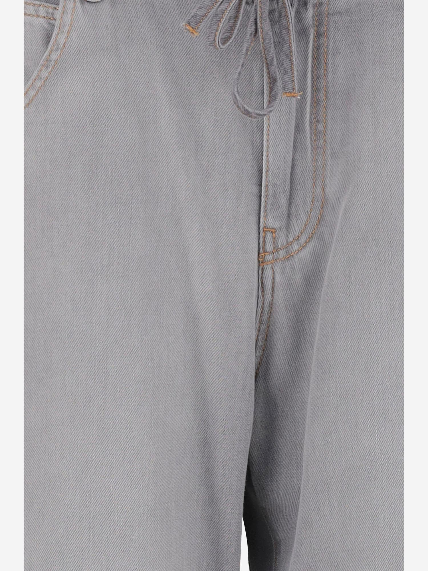 Darkpark Wide-leg Trousers In Cotton And Lyocell In Gray