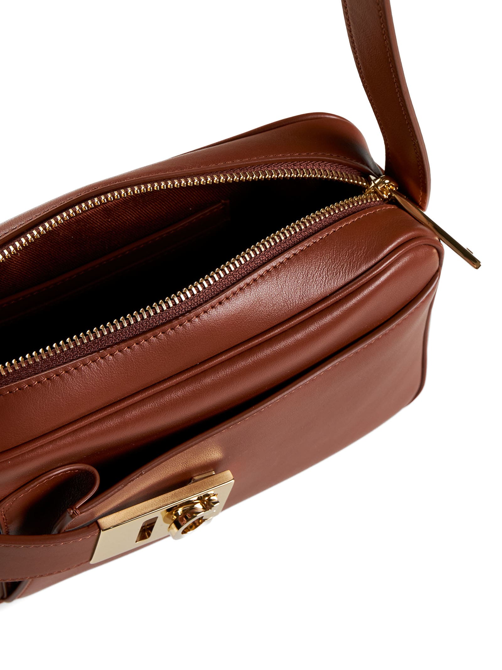 Shop Ferragamo Shoulder Bag In New Cognac || New Cognac