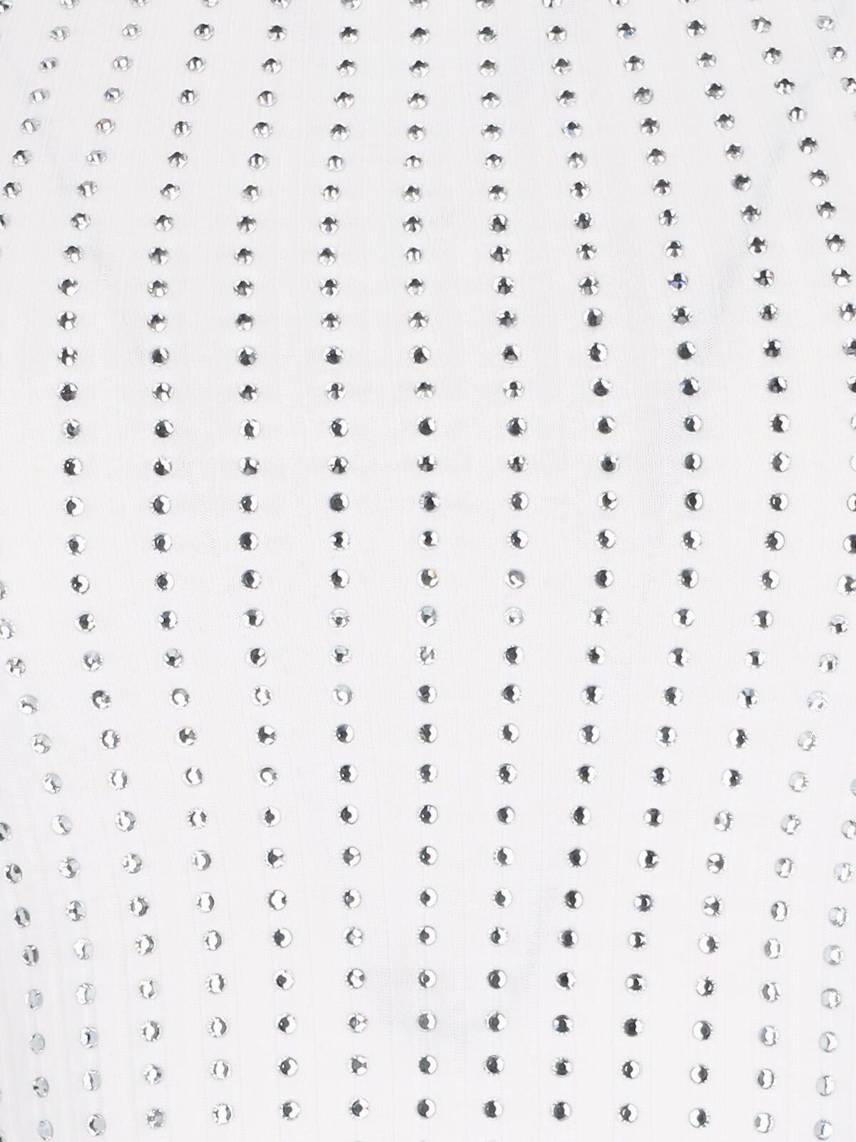 Attico Embellished Cotton Jersey Tank Top In White