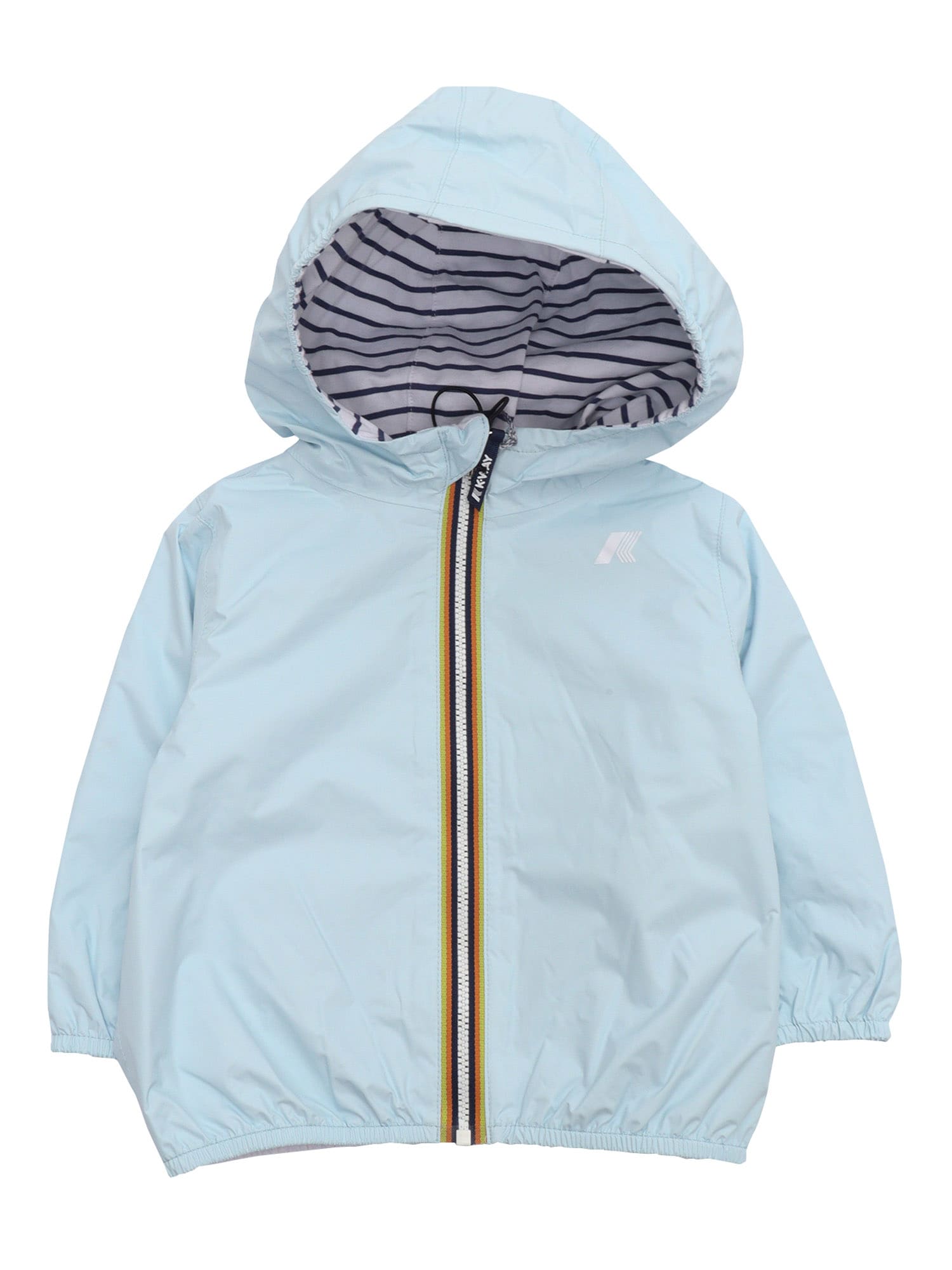 Shop K-way E. Jake Plus.2 Jersey Double Down Jacket In Light Blue