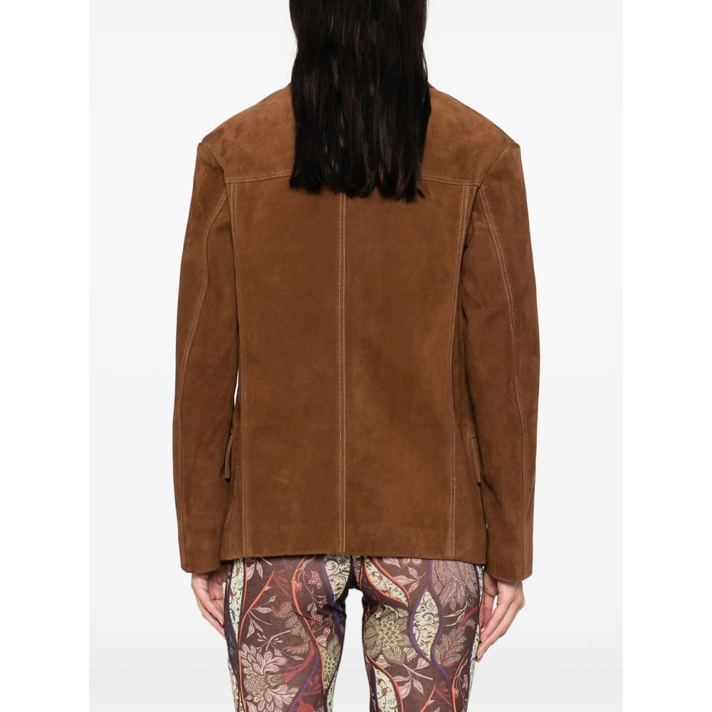 Siedres Button-up Flap-pockets Jacket In Brown