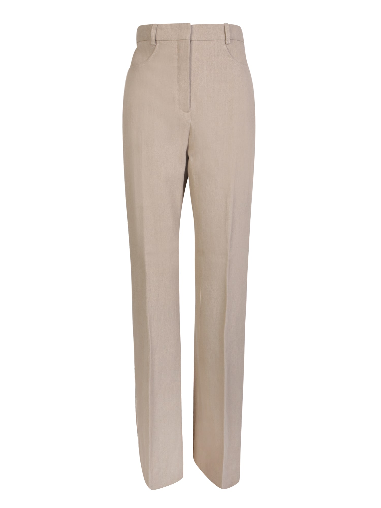 Jacquemus Le Pantalon Sauge Linen High Waist Pants In Beige