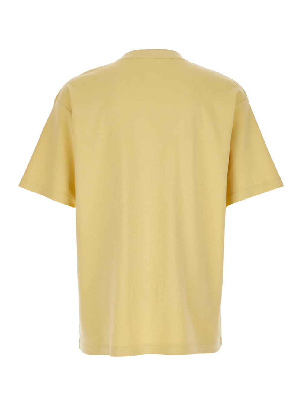 Shop Drôle De Monsieur Le T-shirt Slogan Classiquei Yellow Crewneck T-shirt With Print On The Front In Cotton Man