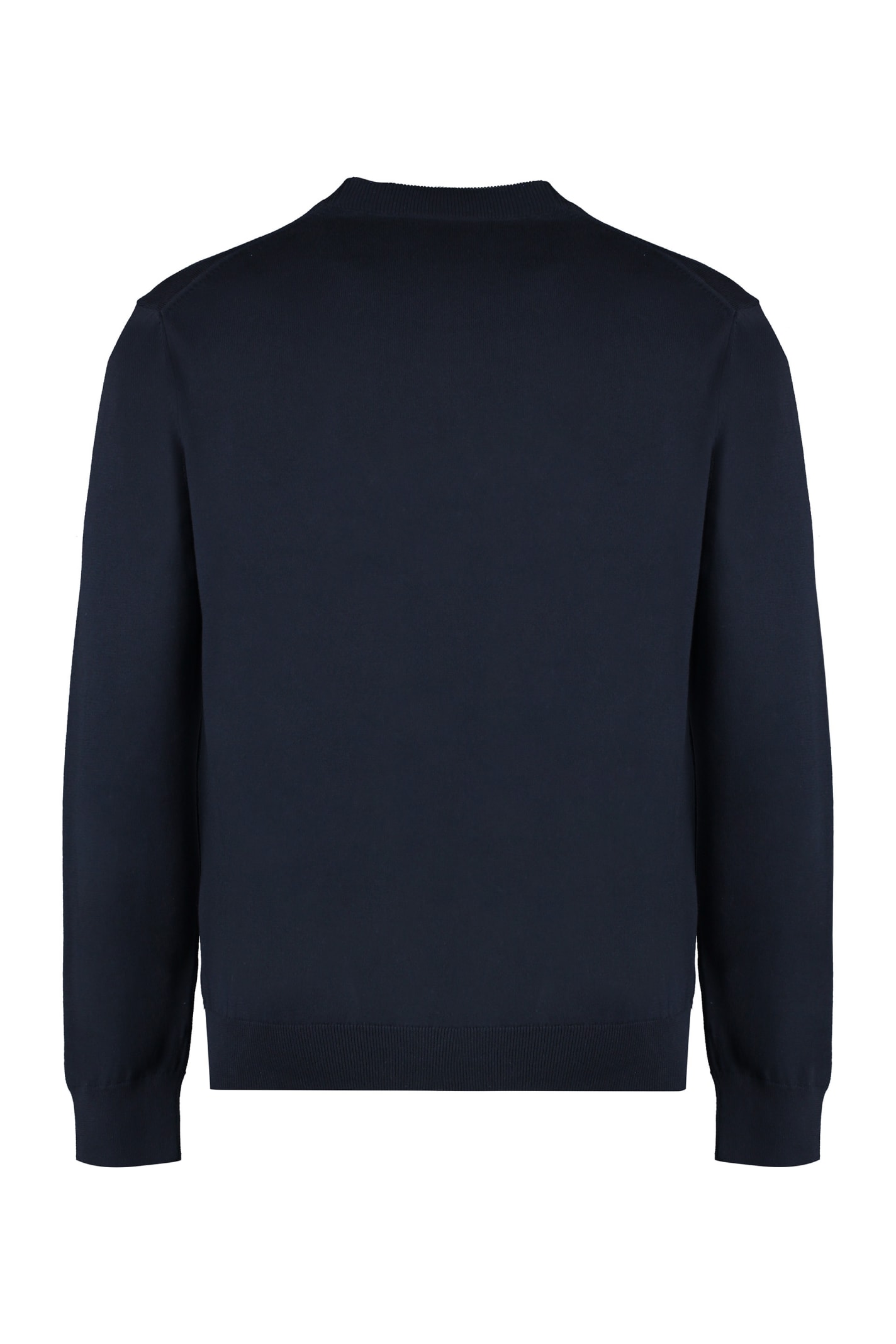 Shop Apc Melville Cotton Crew-neck Sweater In Blue