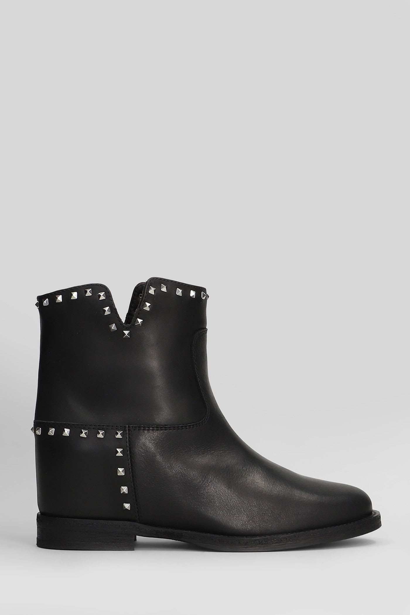 Via Roma 15 25mm Stud-embellished Leather Boots In Multi