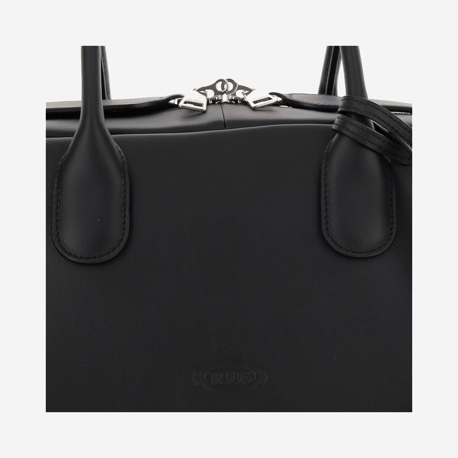 Shop Tod's Medium Leather Dock Bag In Black