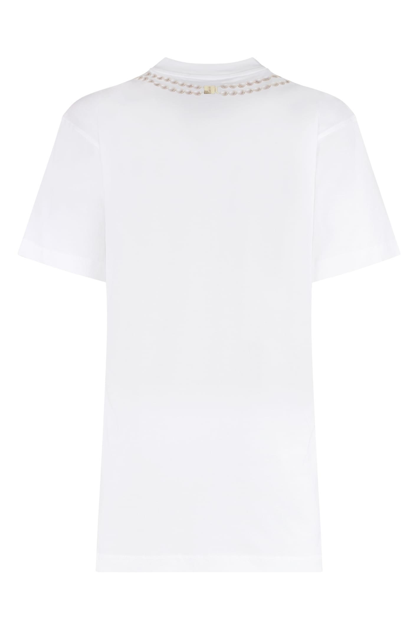 Moschino Printed Cotton T-shirt In White