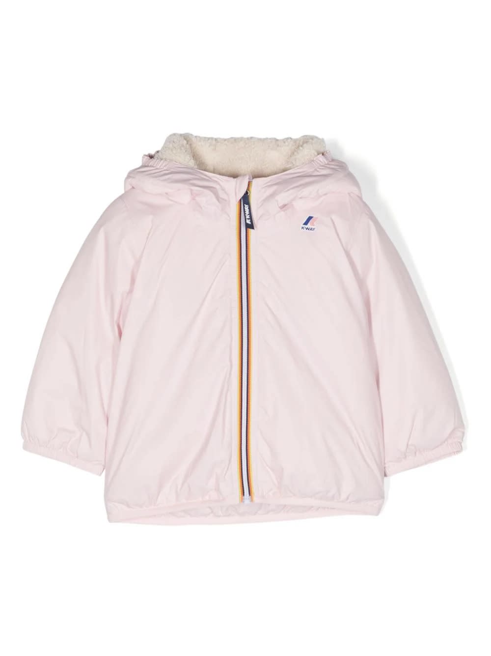 Shop K-way Jacket With Hood In Pink