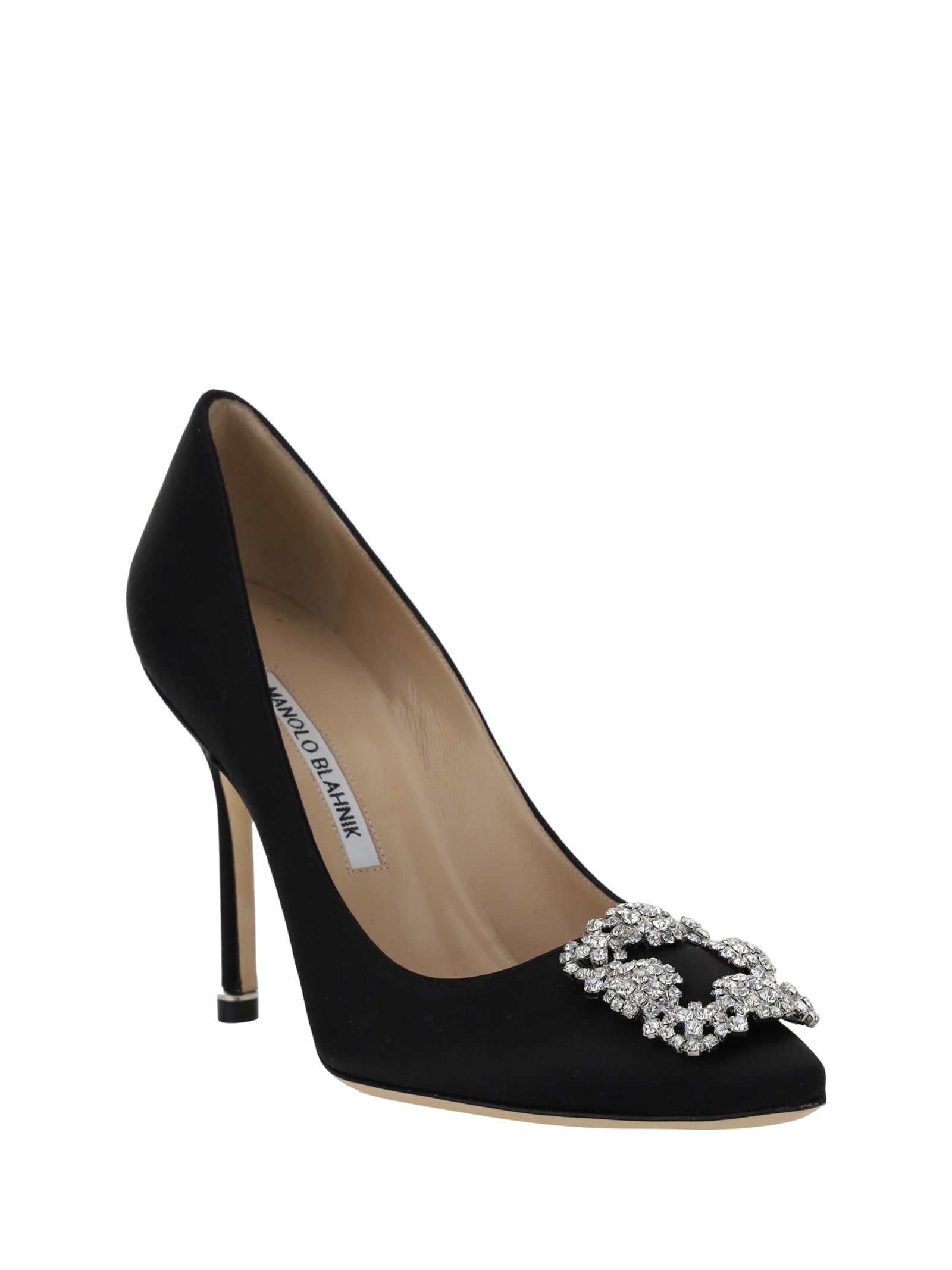 Shop Manolo Blahnik Hangisi Pumps In Blck