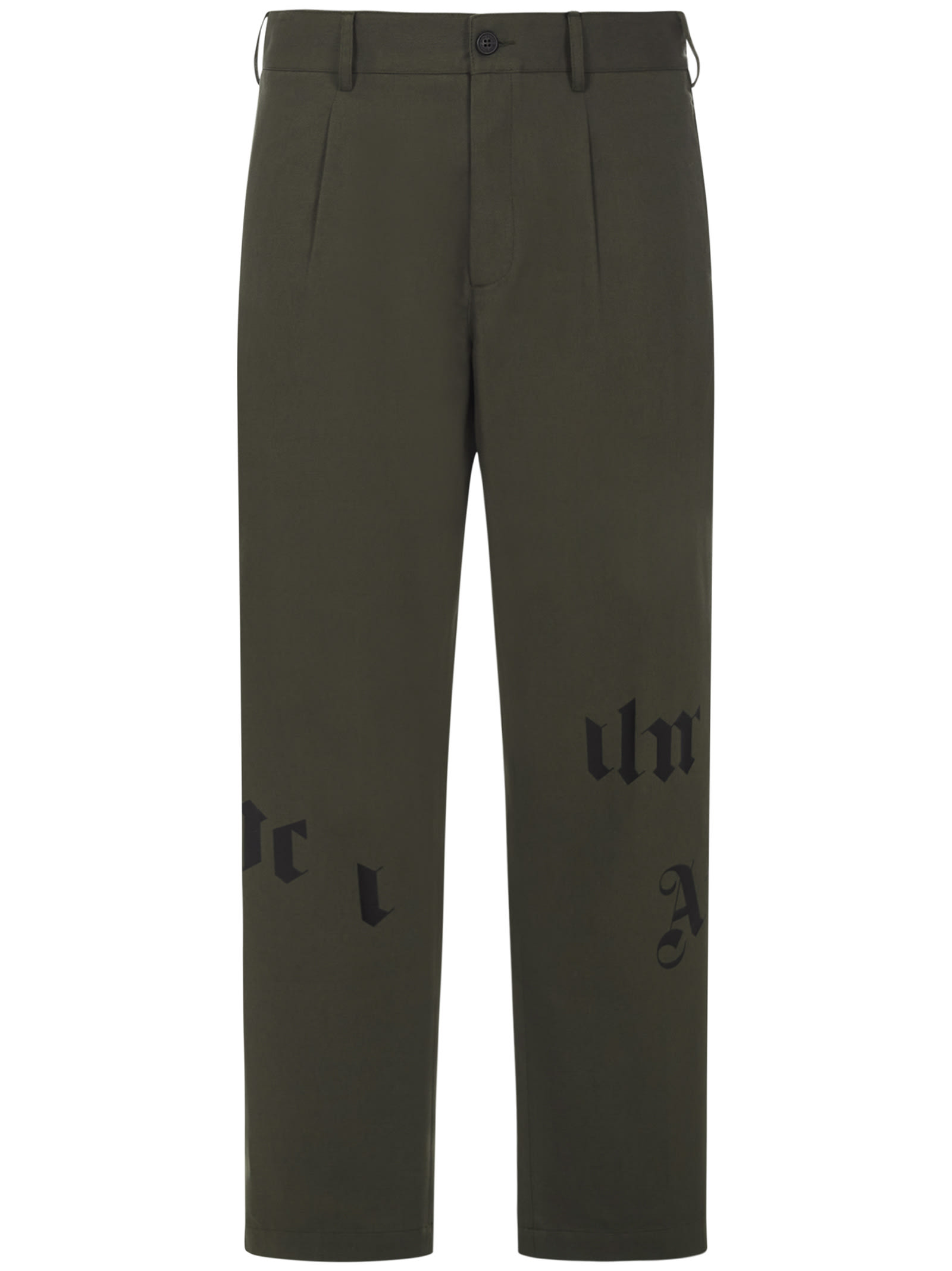 Palm Angels Trousers In Military Green