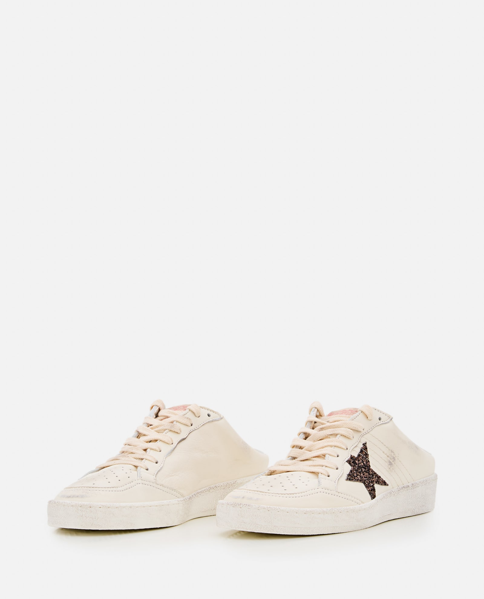 Shop Golden Goose Ballstar Sabot Sneakers In White