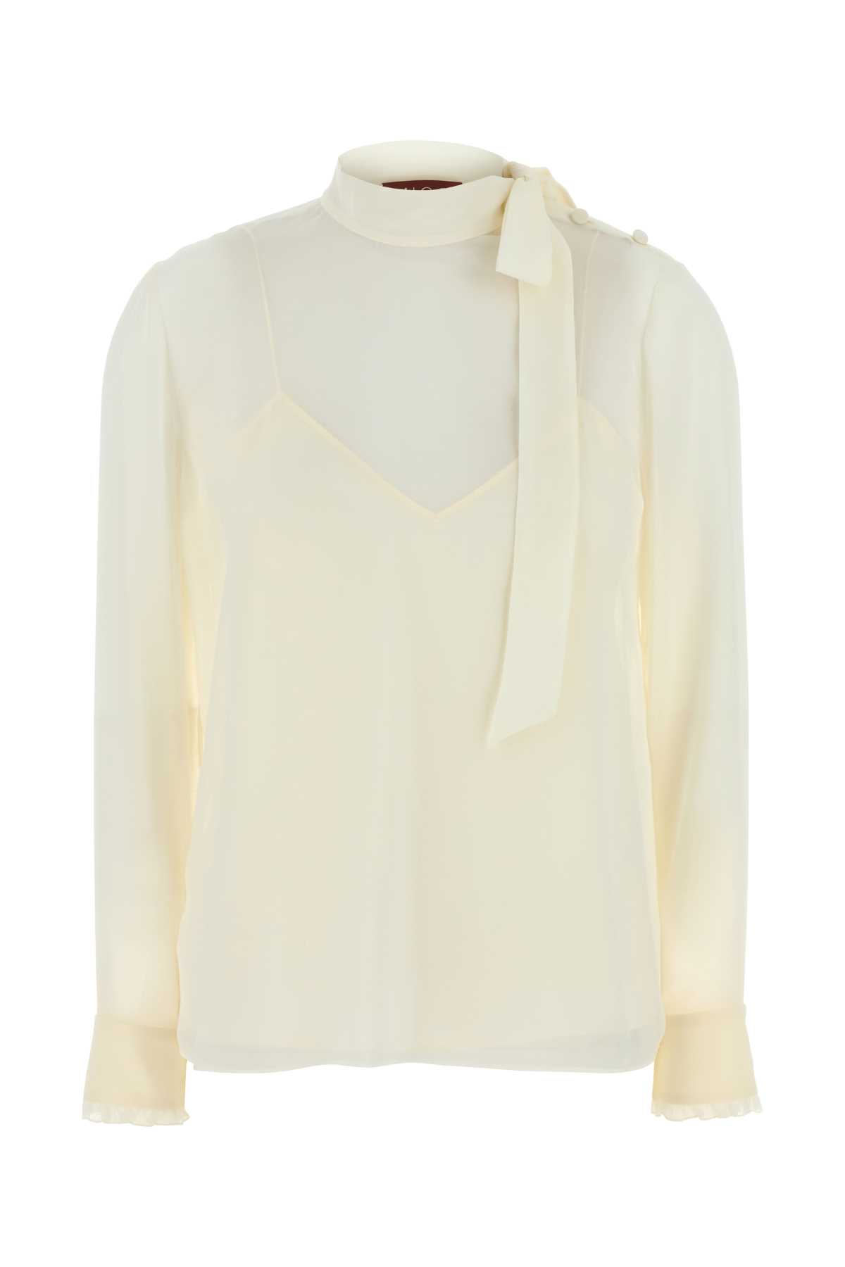 Ivory Crepe Blouse