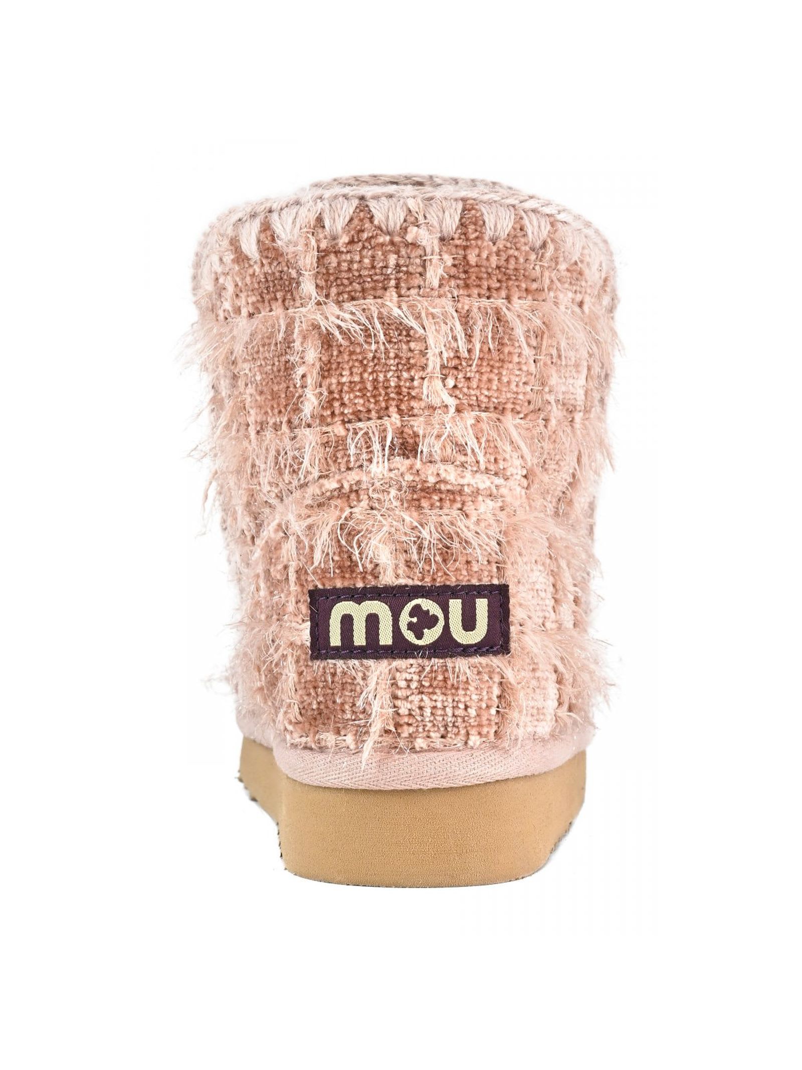 Shop Mou Eskimo 18 Nude Shaggy Textile In Pink