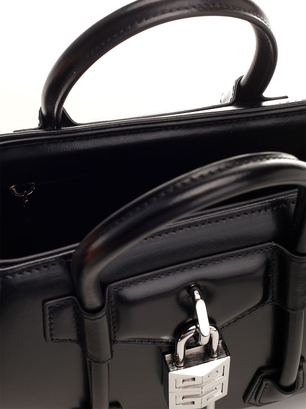 Shop Givenchy Antigona Lock Mini Bag In Black