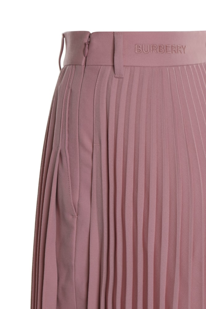 Shop Burberry Skirt With Shorts With Pleated Detail In Rosy Pink