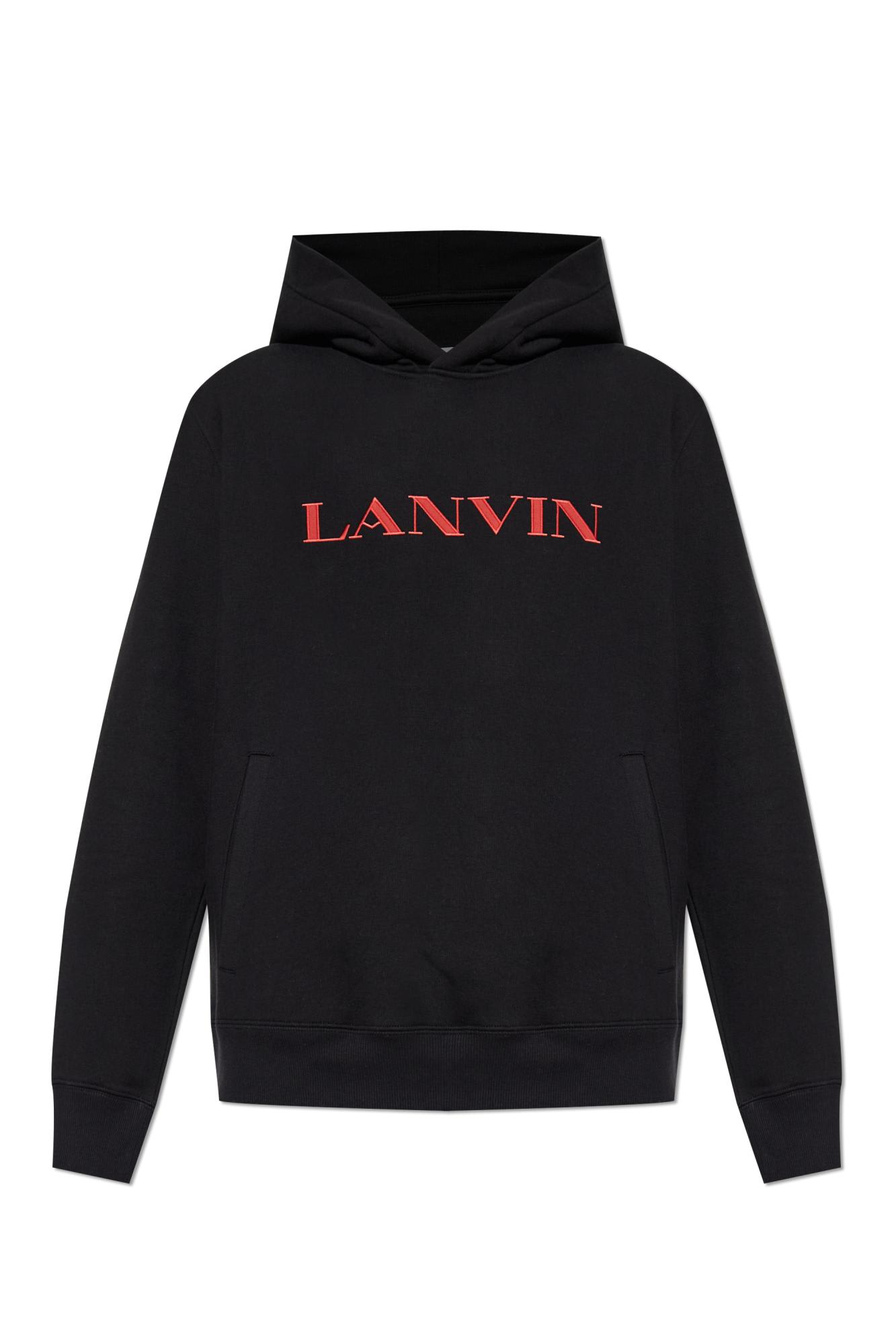 Lanvin Sweatshirt With Embroidered Logo In Black