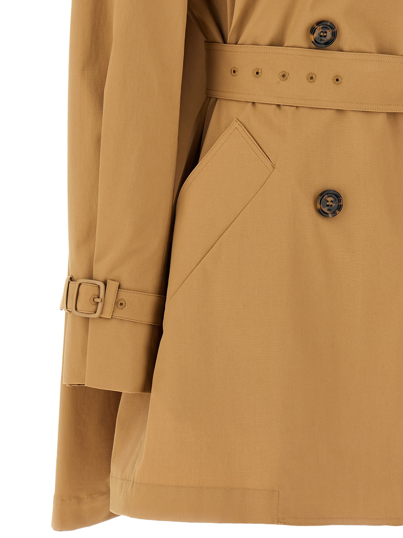 Shop Max Mara Landa Raincoat In Brown