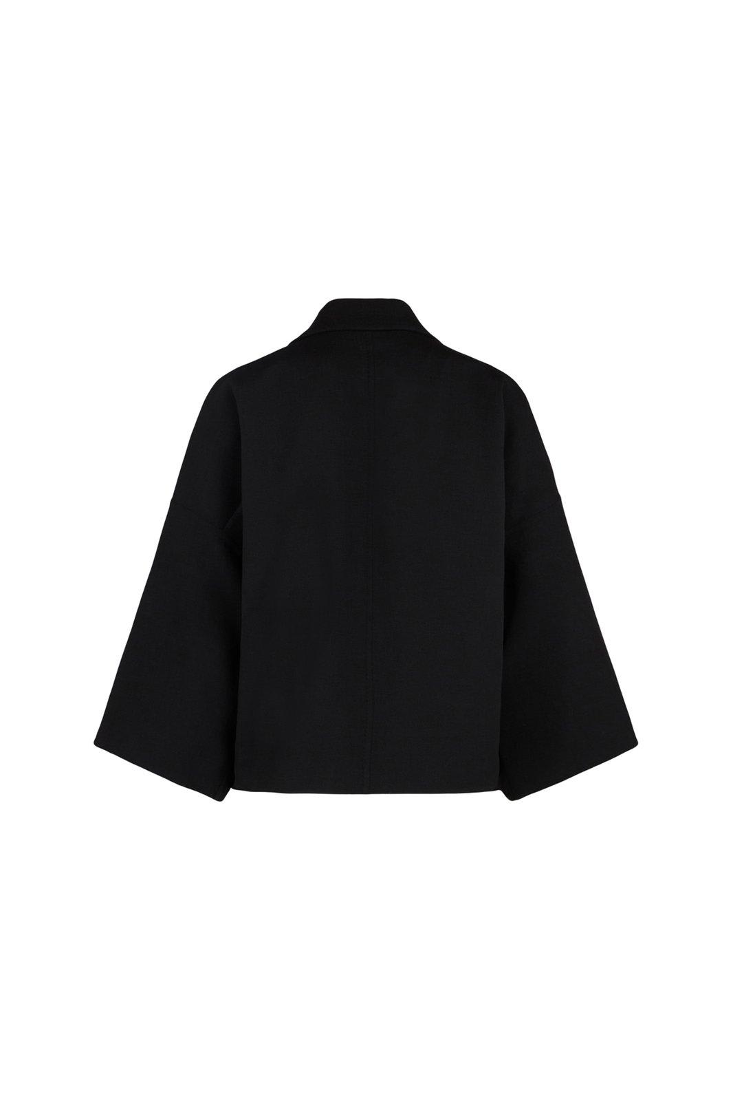 Max Mara V-neck Single-breasted Jacket In Black