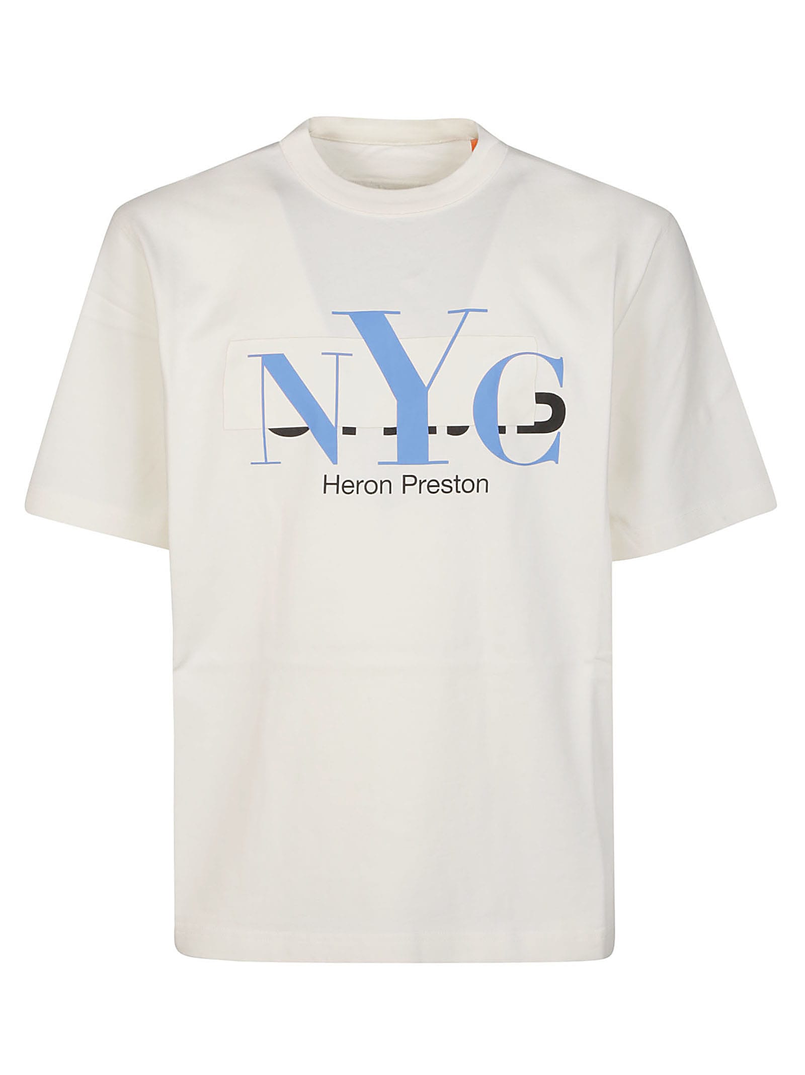 Shop Heron Preston Nyc Censored T-shirt In Ivory Blue