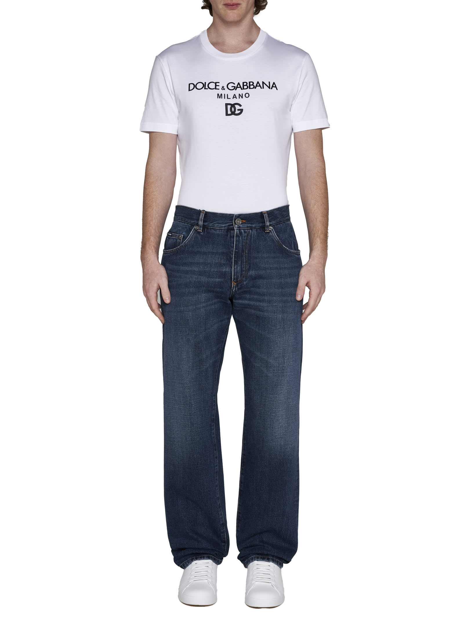 Shop Dolce & Gabbana Jeans In Varinate Abbinata