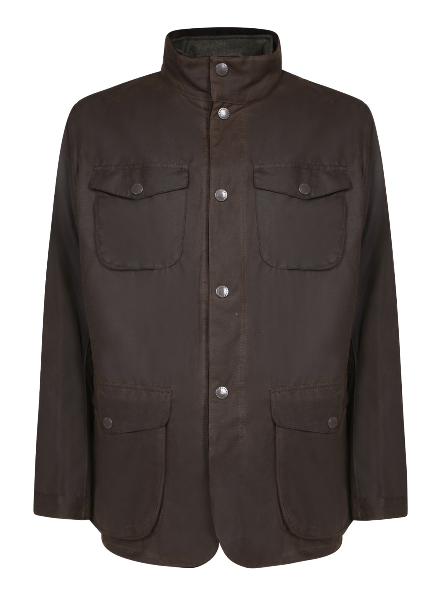 Shop Barbour Ogston Wax Brown Jacket In Orange