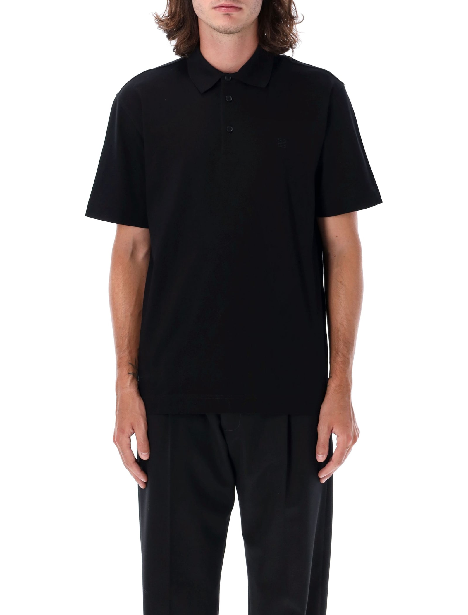 Shop Givenchy Polo Shirt In Black