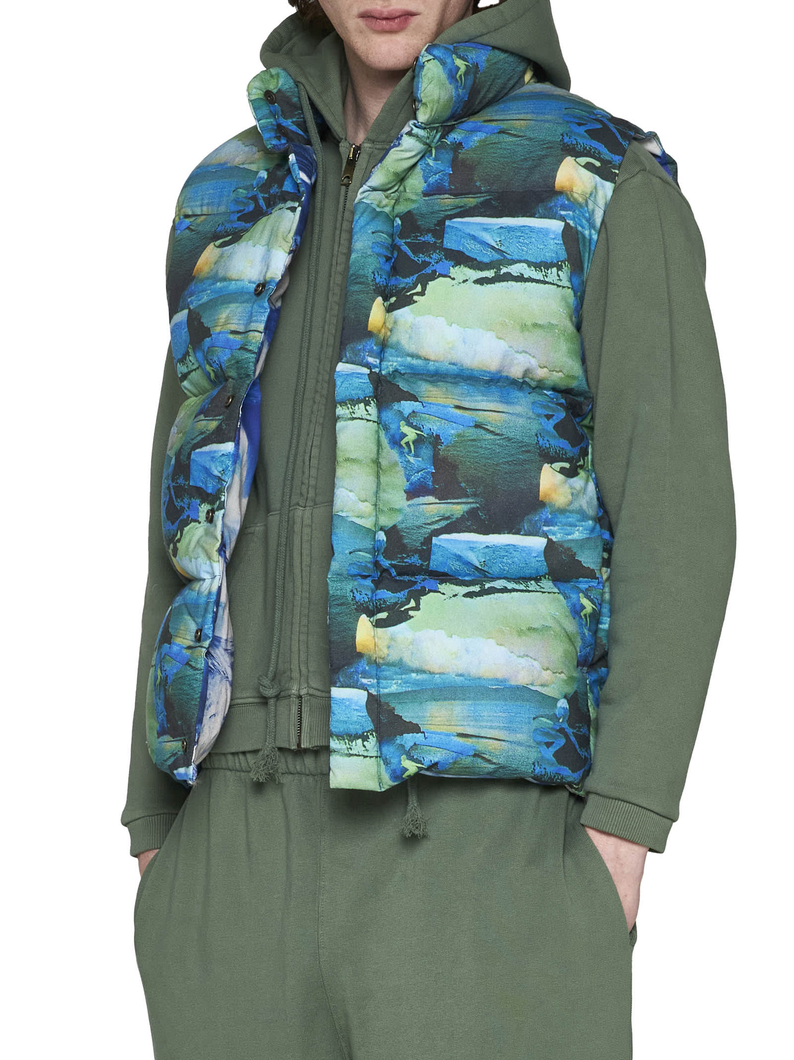 Shop Erl Down Jacket In  Green Sunset