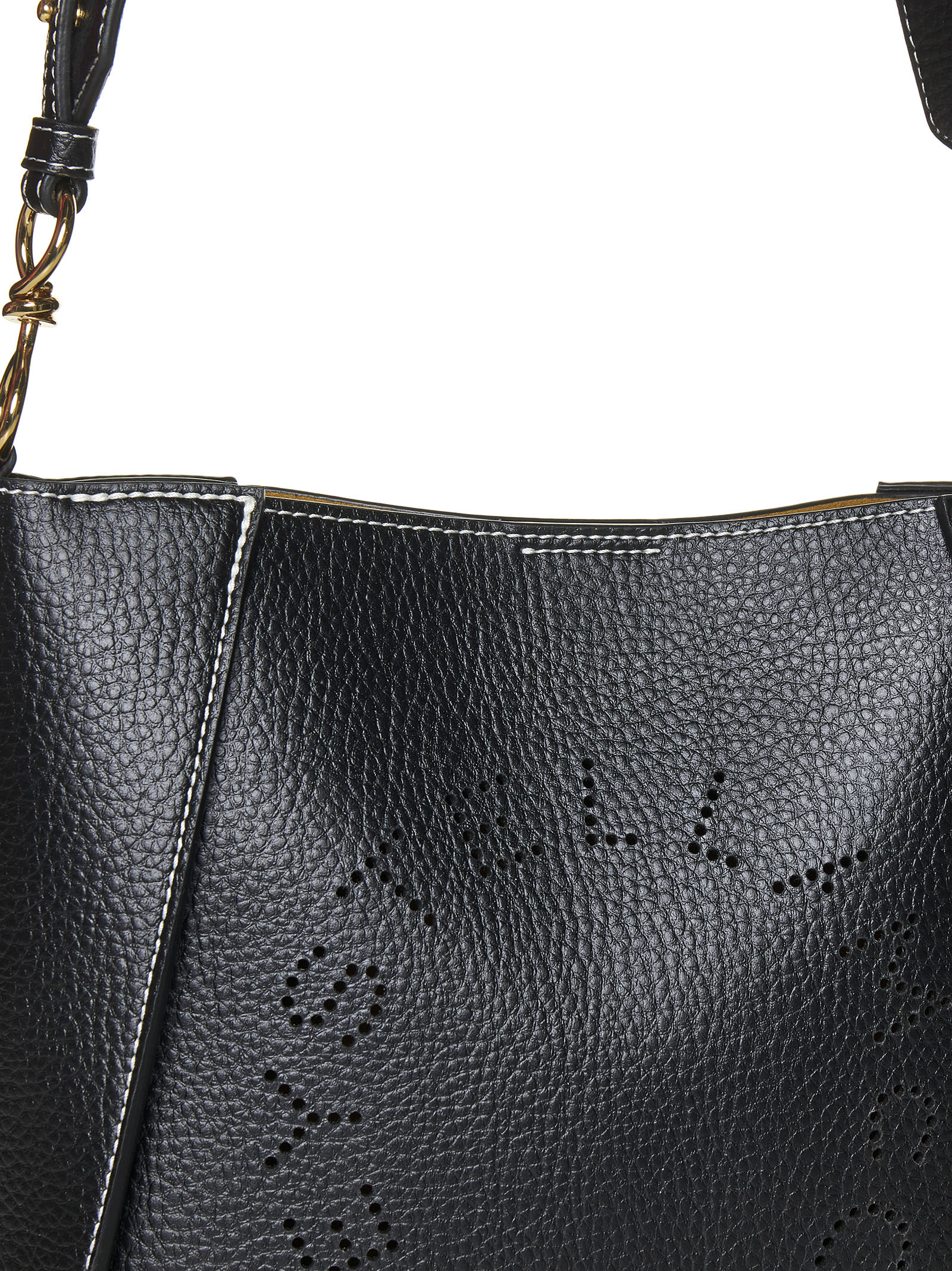 Stella Mccartney Black Stella Logo Crossbody Bag In Black