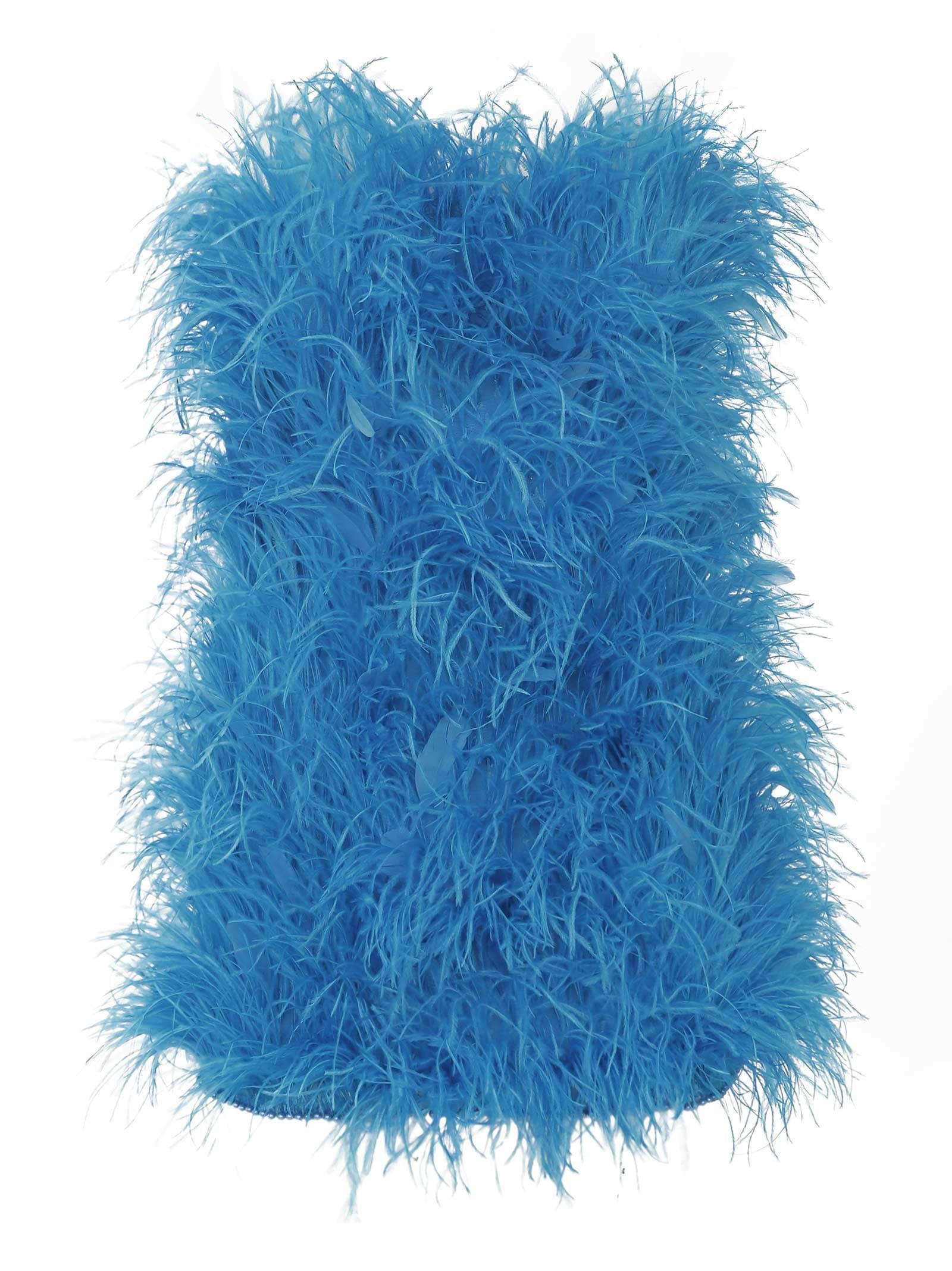 ostrich feathers blue