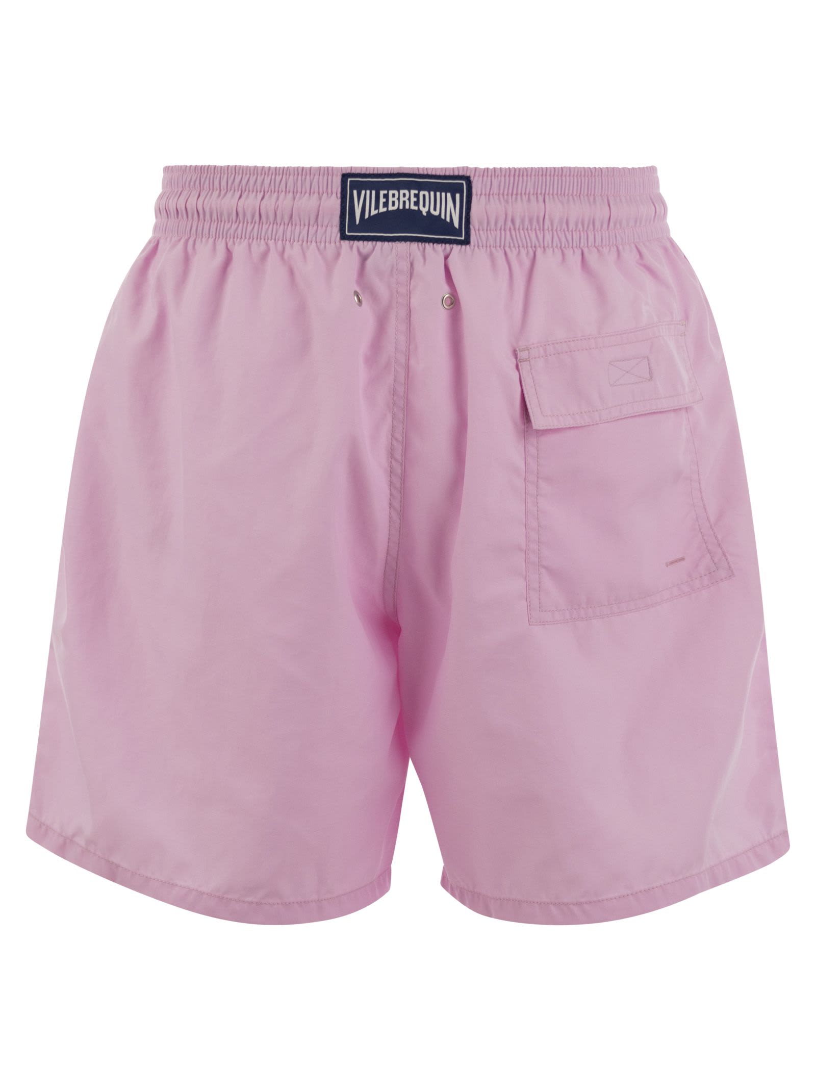 Shop Vilebrequin Plain-coloured Beach Shorts In Pink