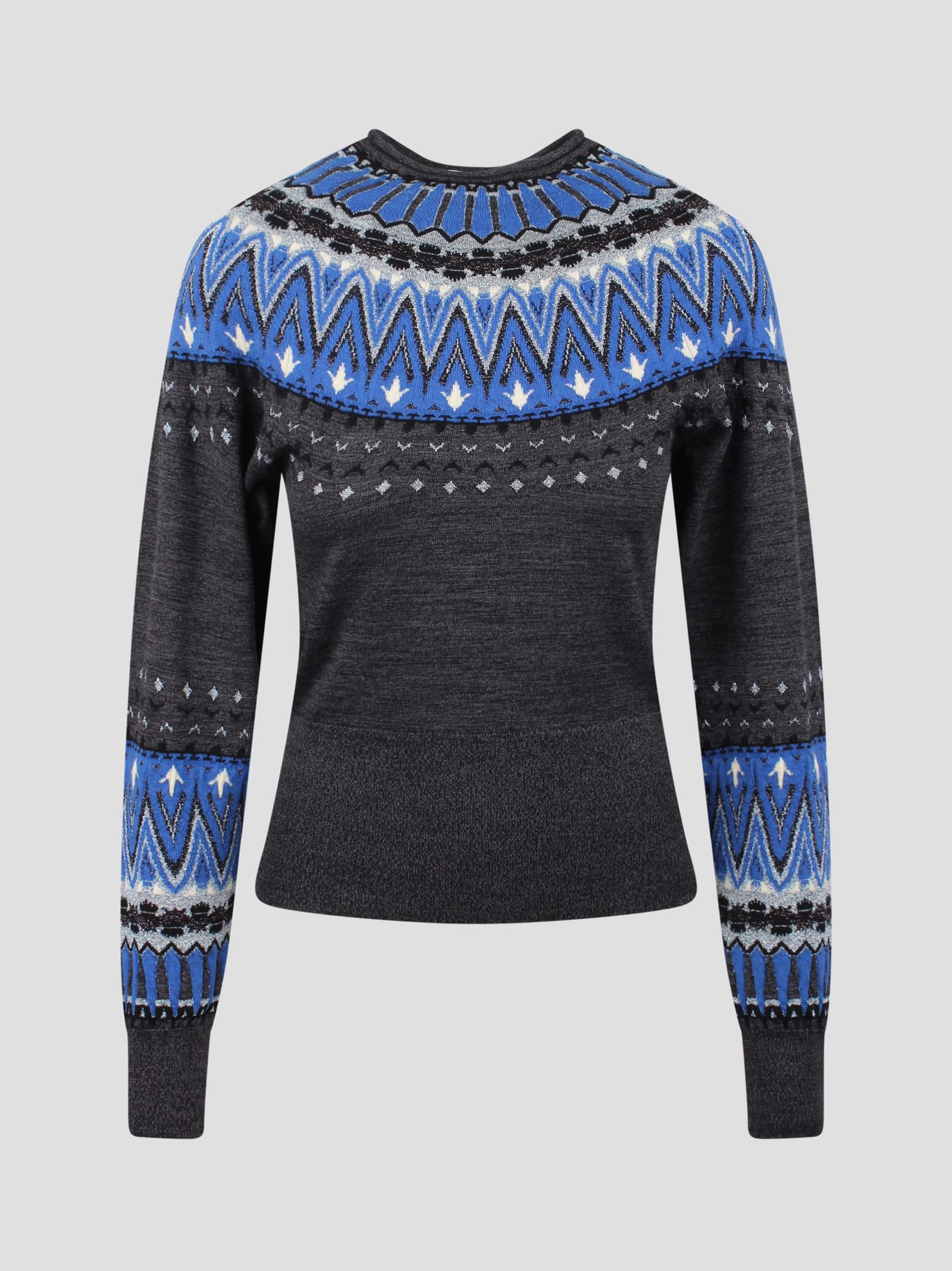 Rabanne Abstract Print Crew-neck Sweater