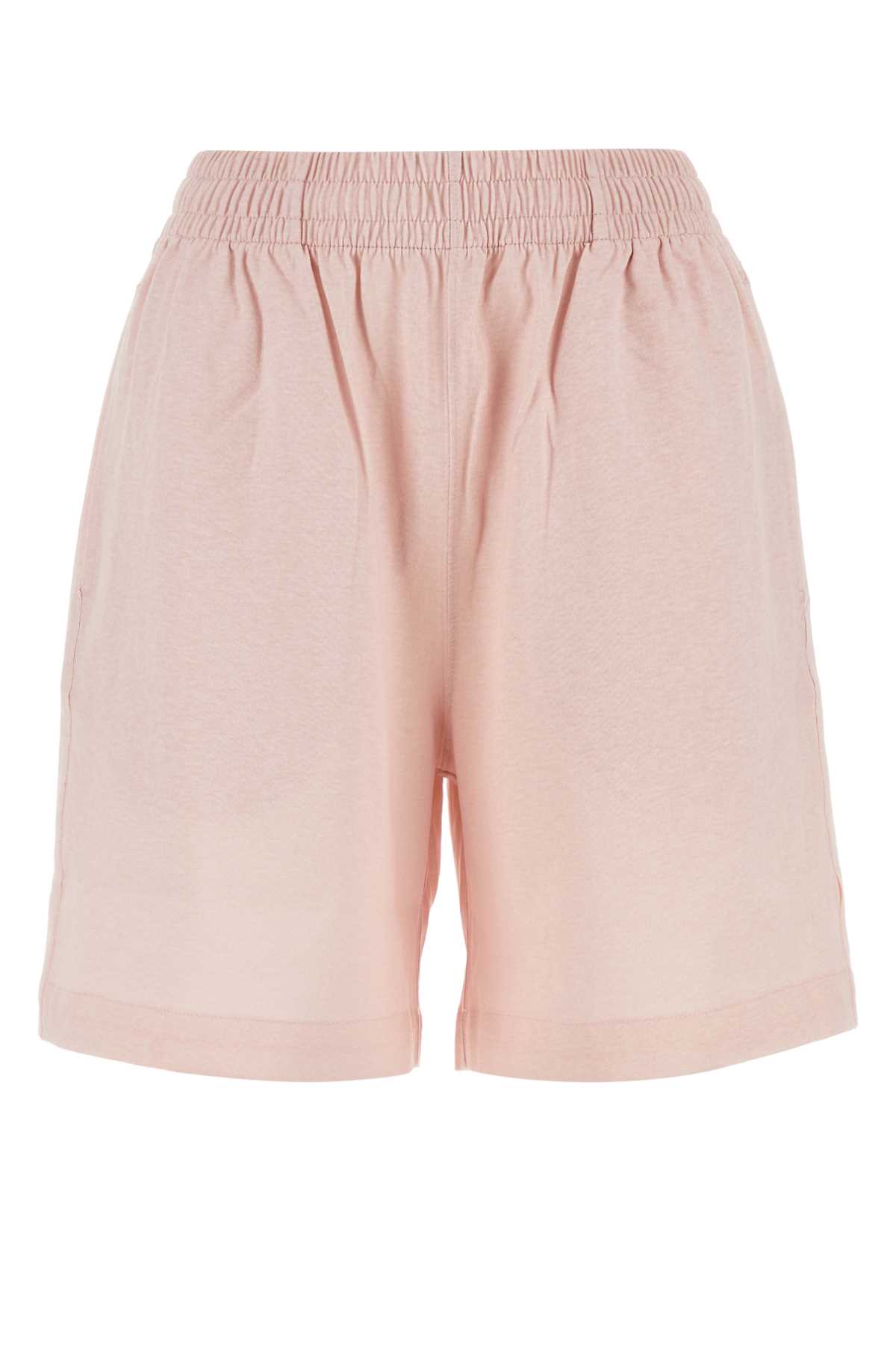 Shop Burberry Light Pink Cotton Shorts In Cameo