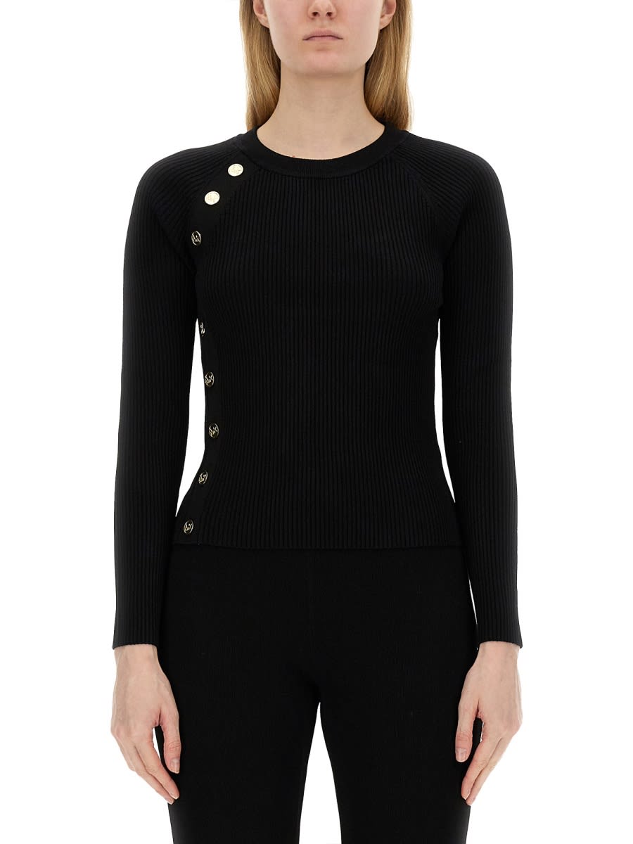 Shop Michael Kors Jersey With Logo In Black