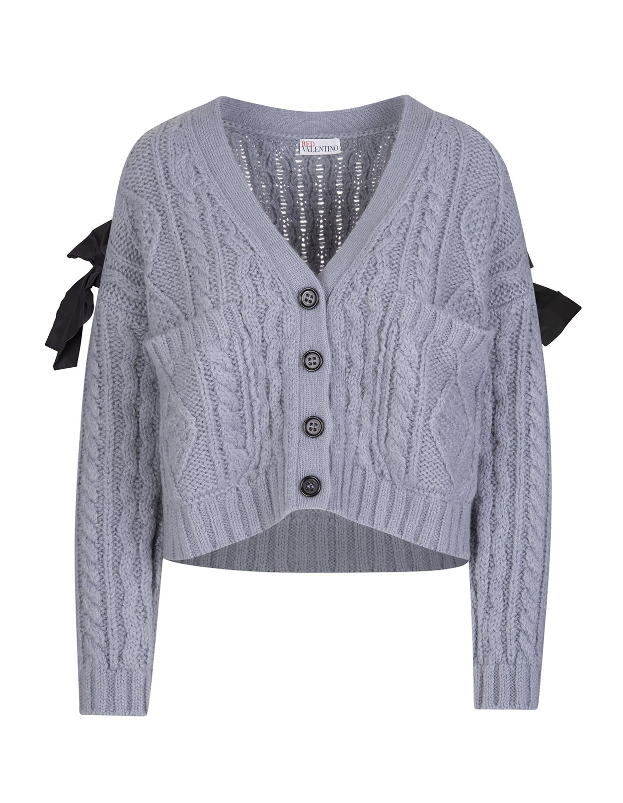 RED Valentino Woman Light Blue Cardigan With Bows