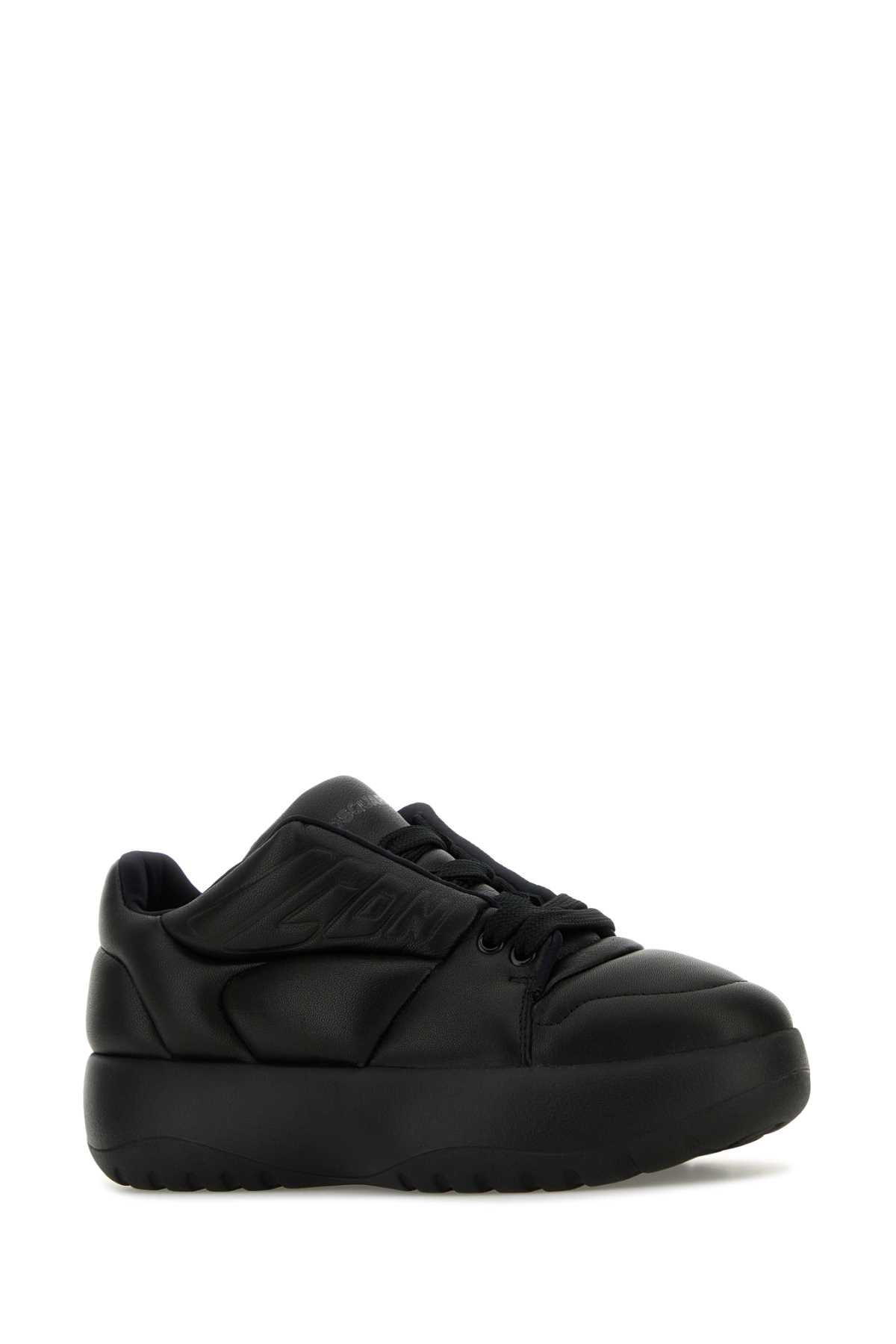 Dsquared2 Dsquared Black Leather Puffer Sneakers In Black
