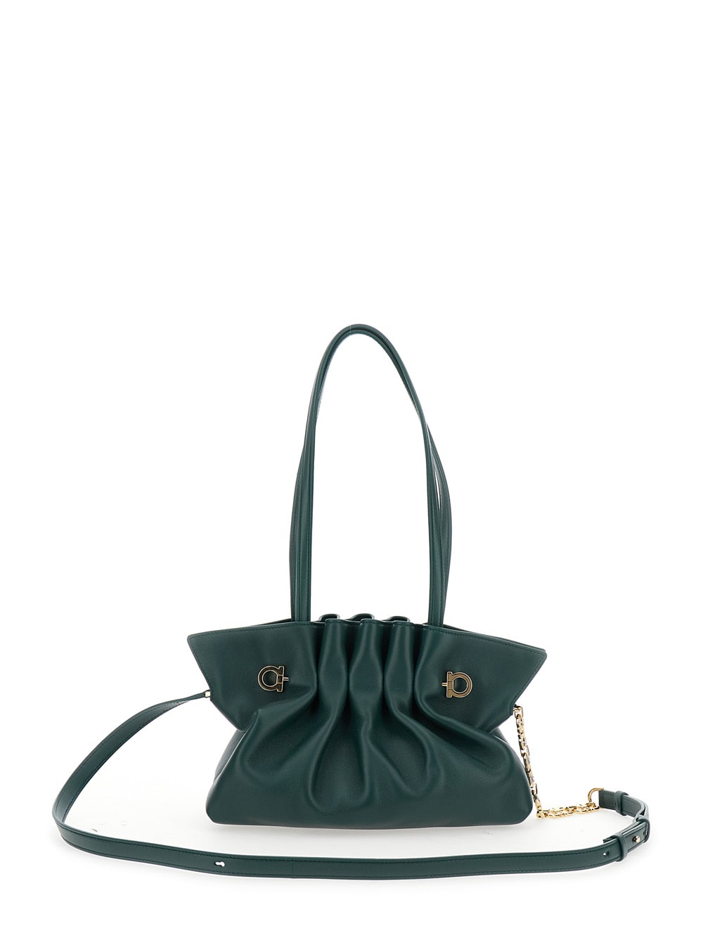 Ferragamo Sh Dump S Shoulder Bag 27,0x11,0x18,0 In Green
