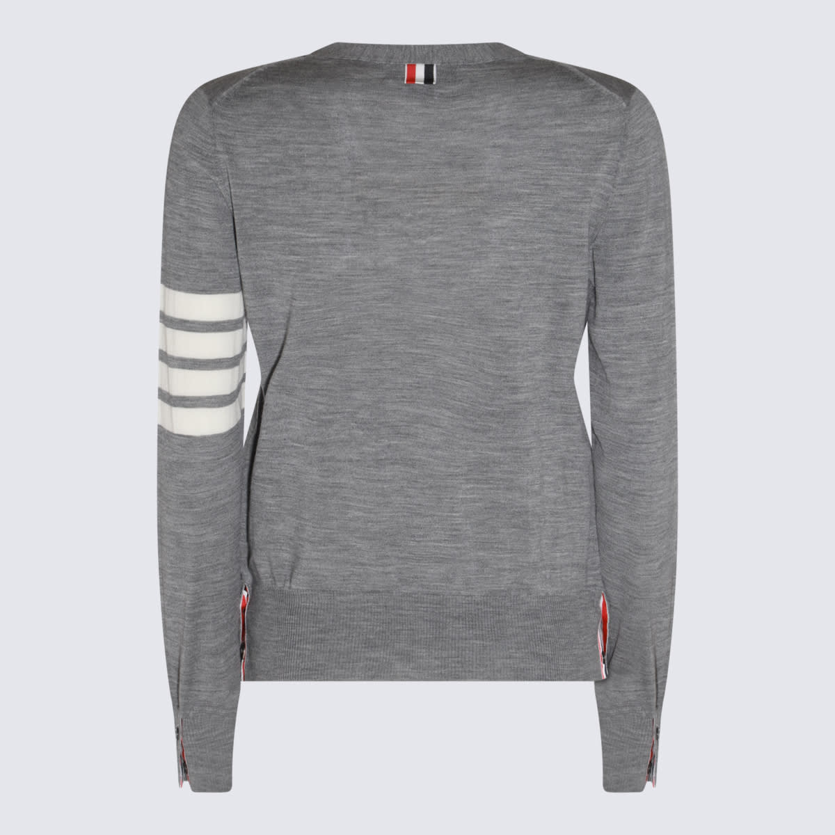 Shop Thom Browne Grey Wool Knitwear In Lt Grey