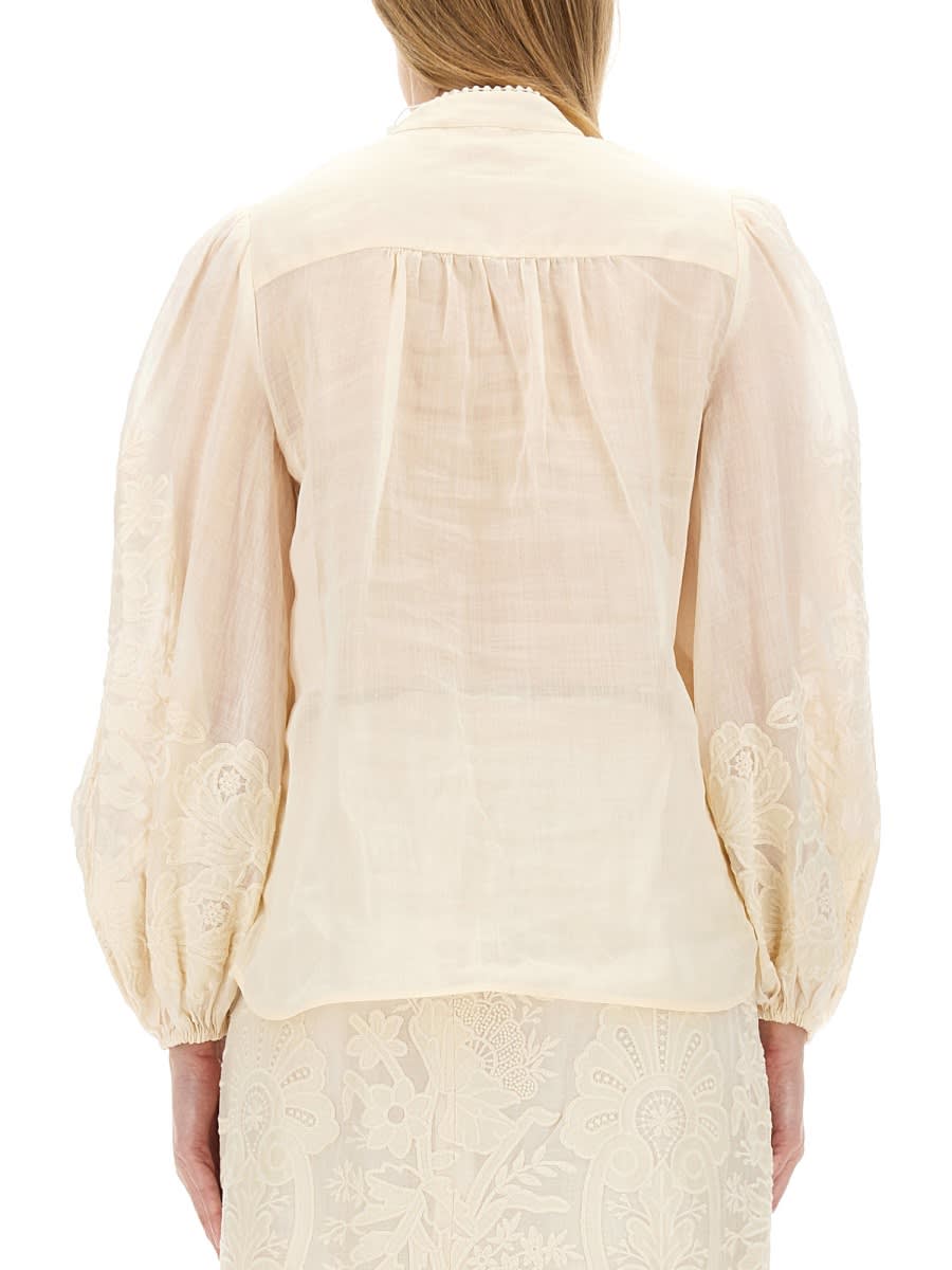 Shop Zimmermann Shirt Ottie In Ivory