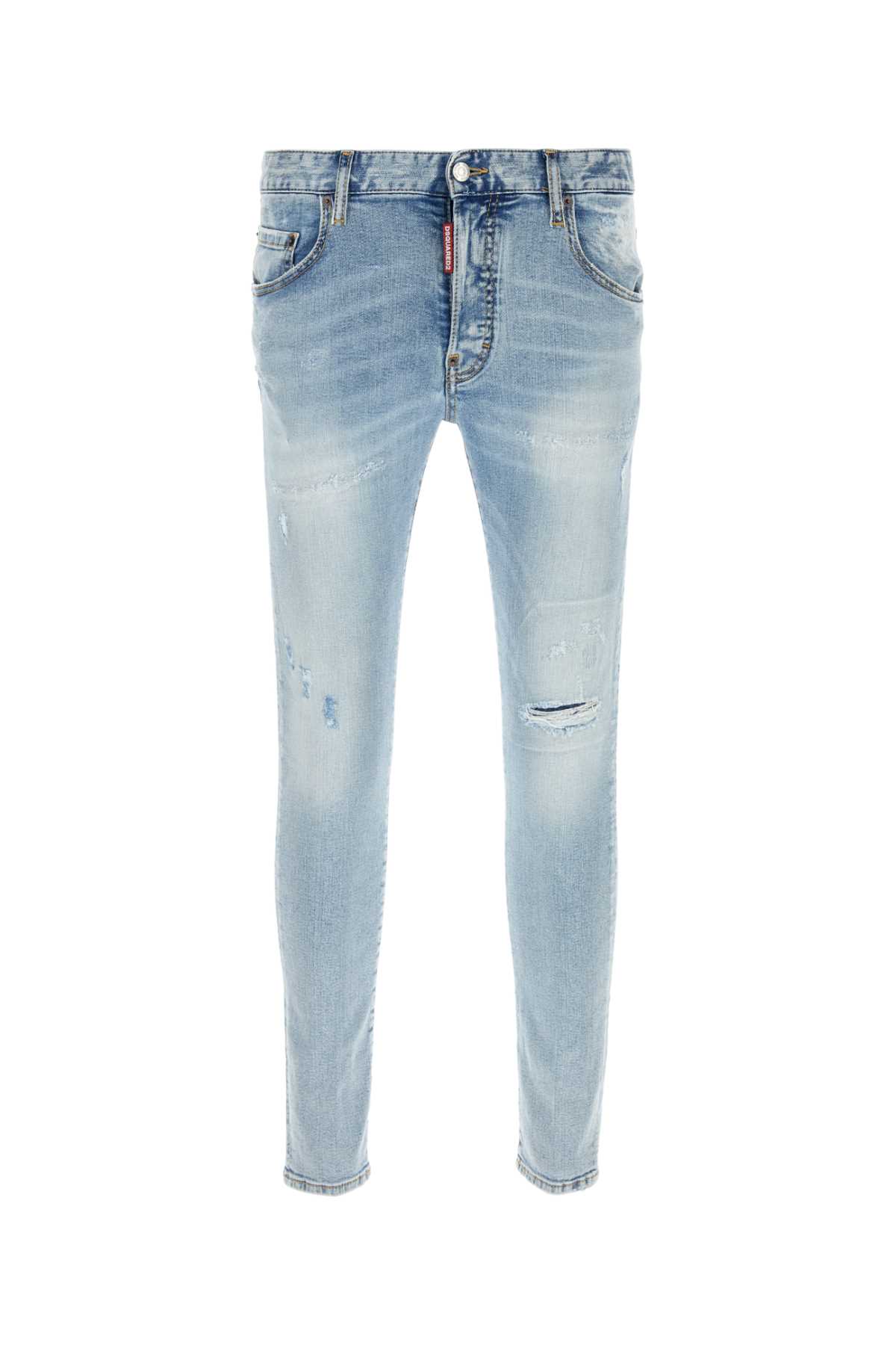 Shop Dsquared2 Stretch Denim Super Twinky Jeans In Navyblue