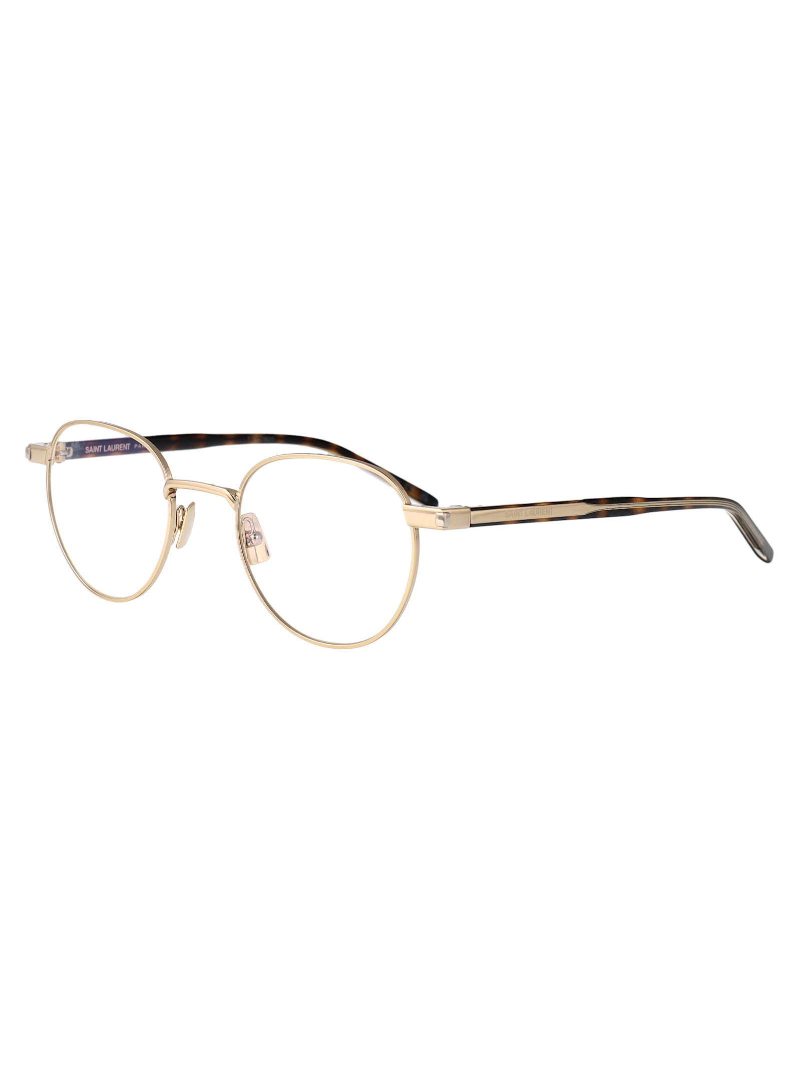 Saint Laurent Sl 781 Glasses In Gold-crystal-transparent