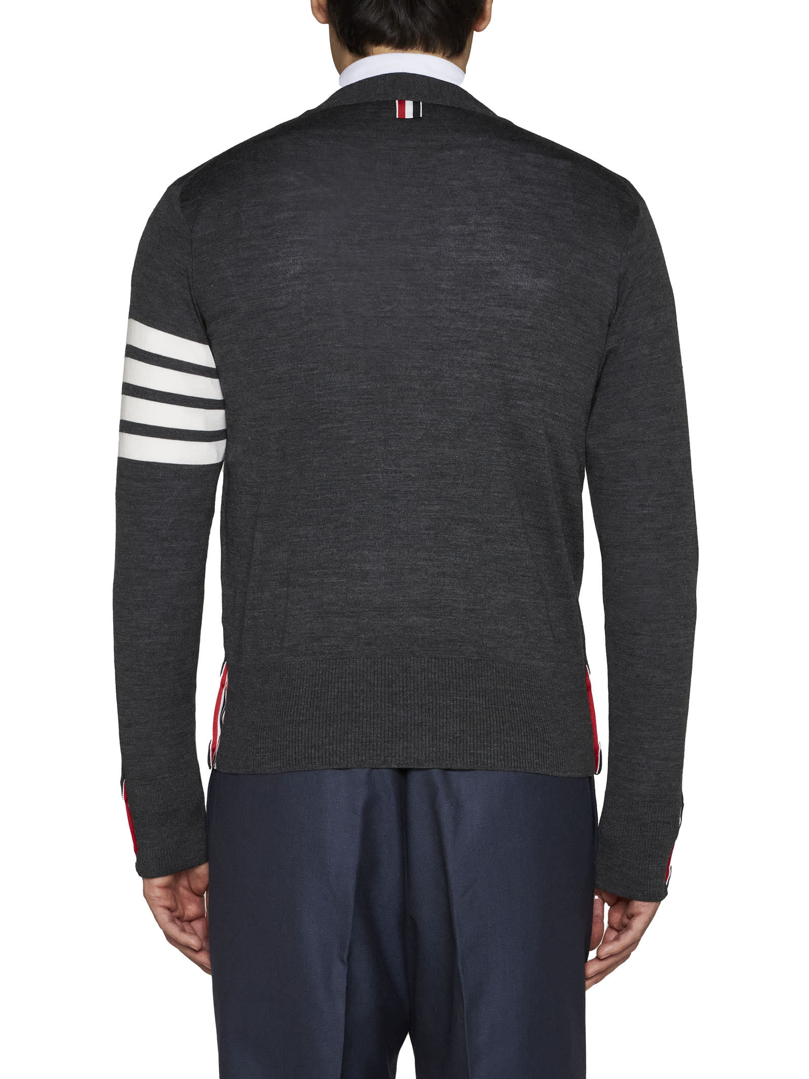 THOM BROWNE CLASSIC V-NECK CARDIGAN SUSTAINABLE