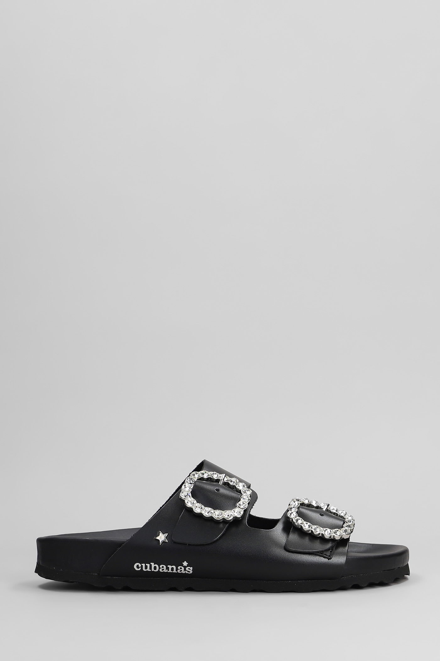 Amalia Flats In Black Leather