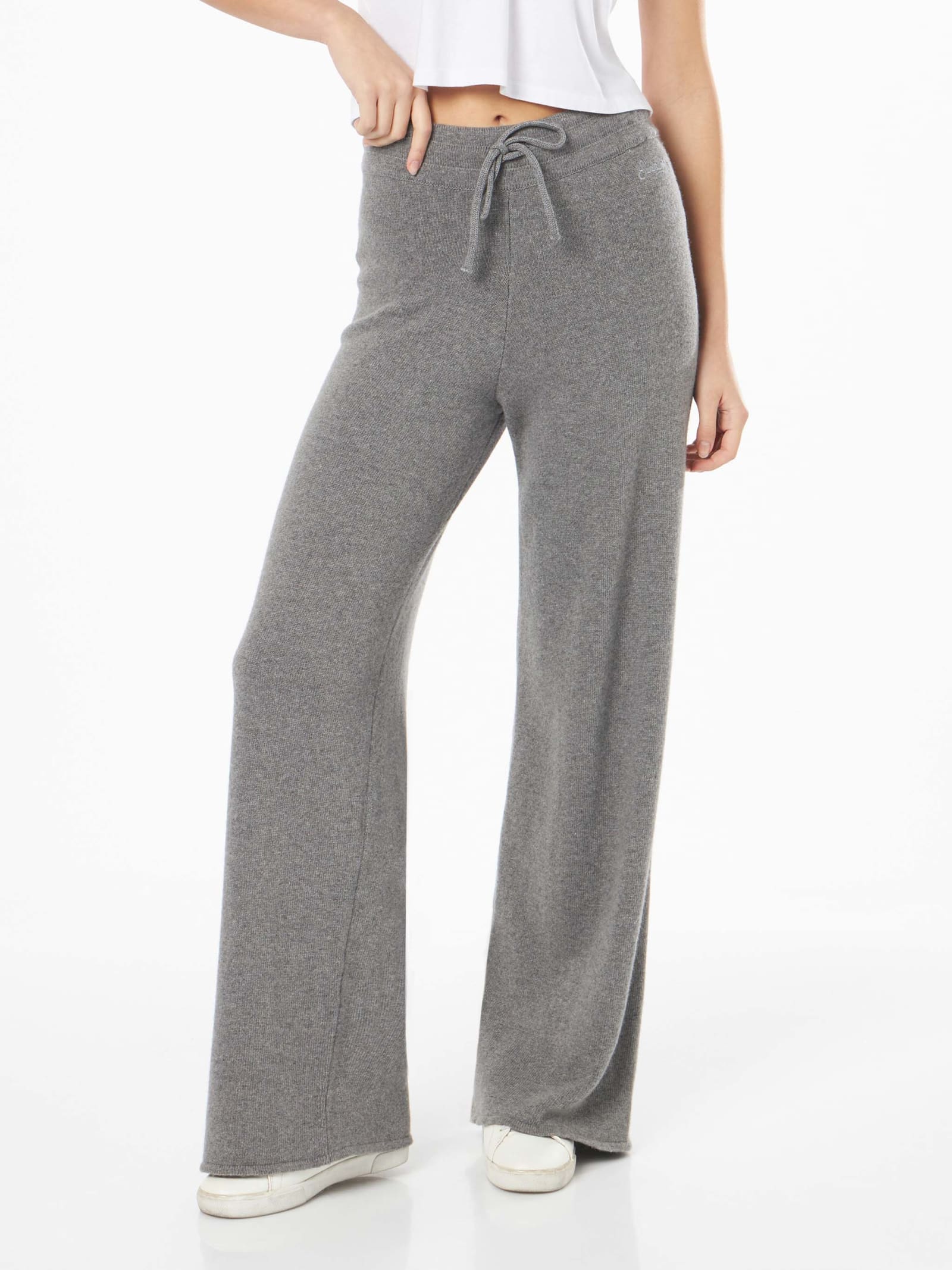 MC2 SAINT BARTH KNITTED GREY PALAZZO PANTS 